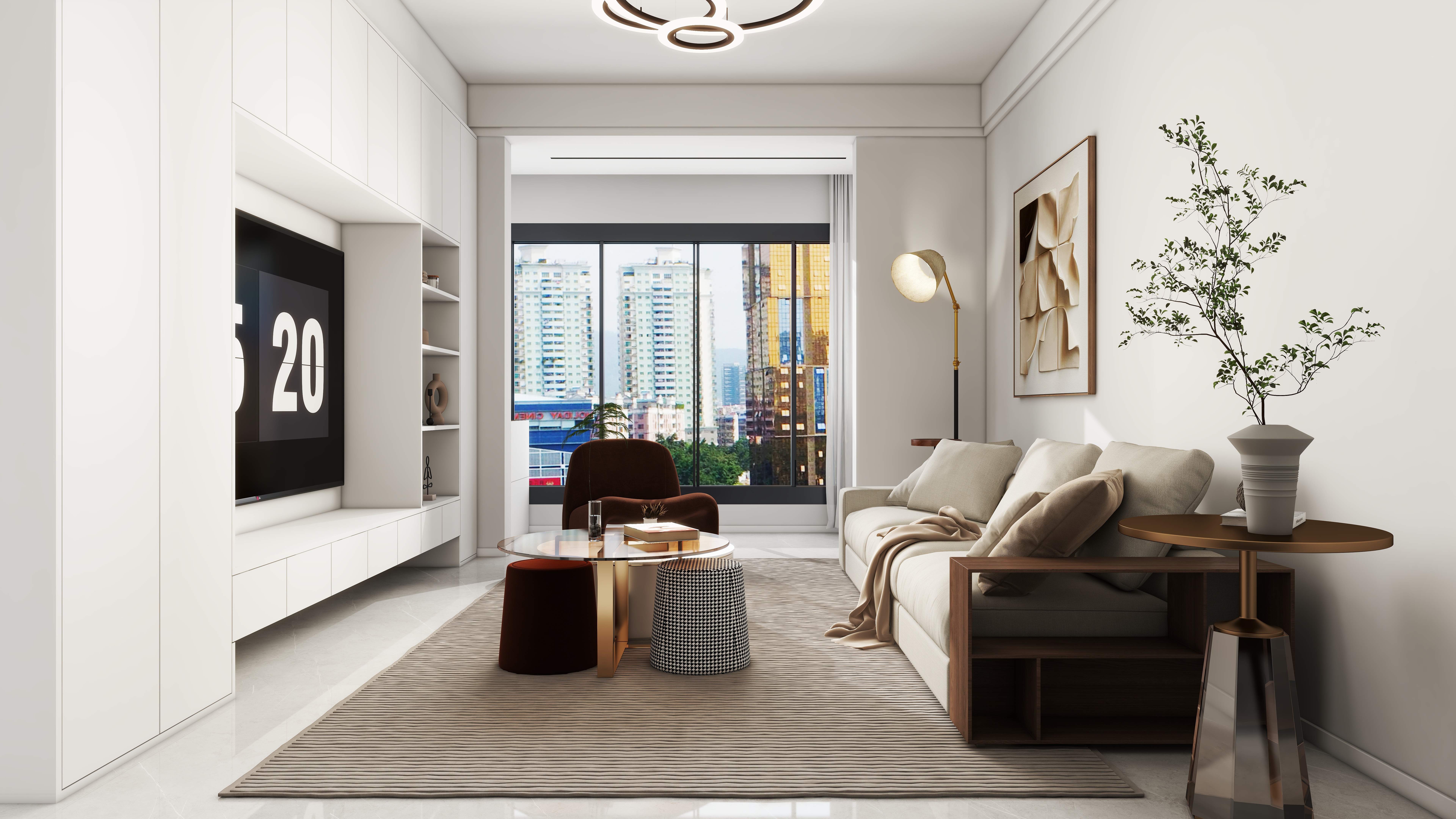 上海华锋国际设计工作室李锋-现代简约94㎡4室-装修设计方案