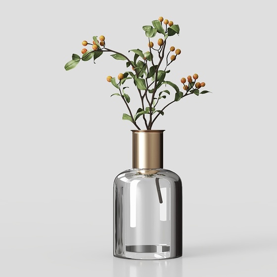 Glass vase flower