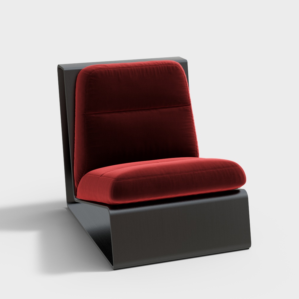Baxter现代红色休闲椅