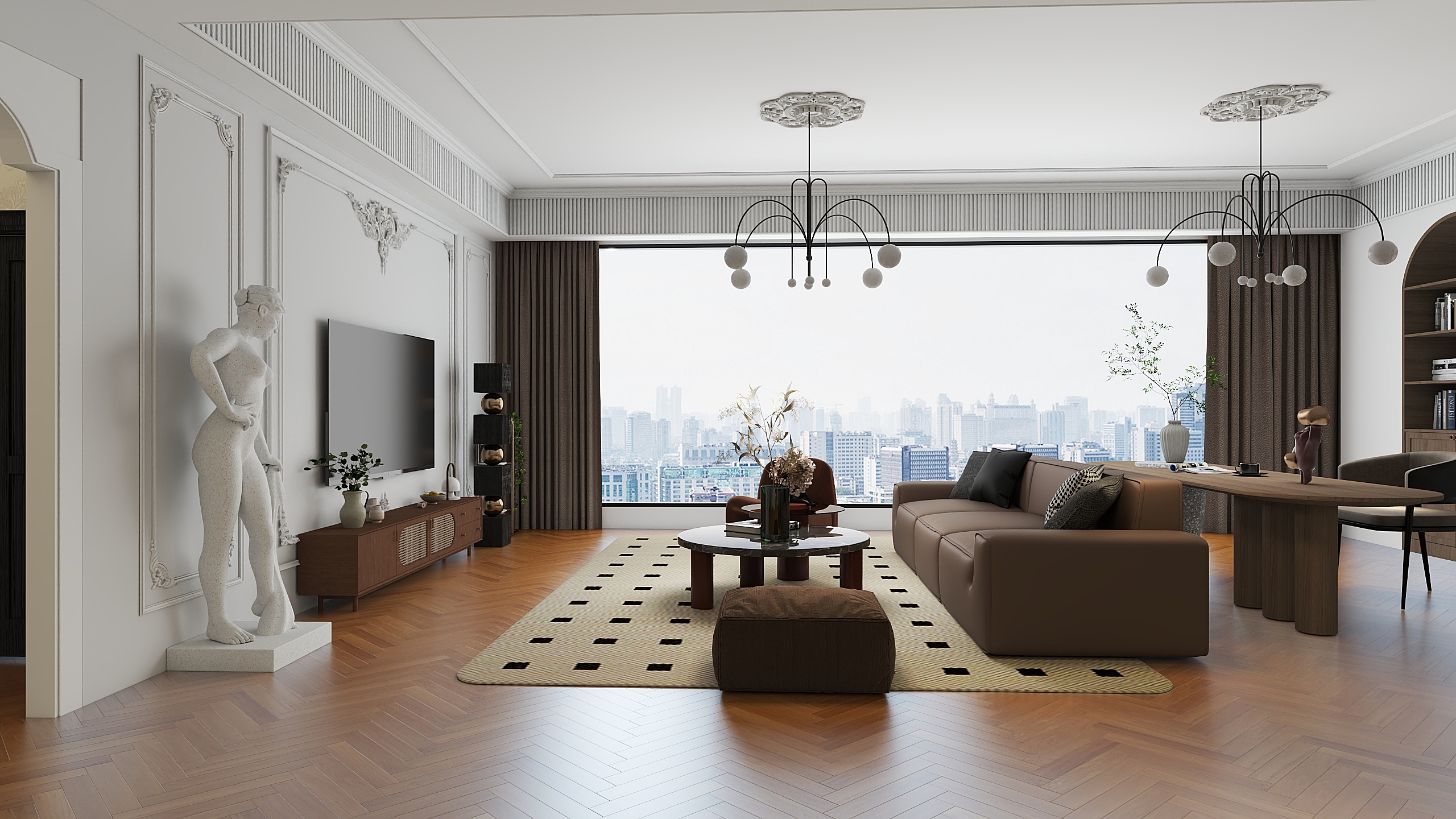 不知道KNXp-格林国际182㎡2室装修效果图