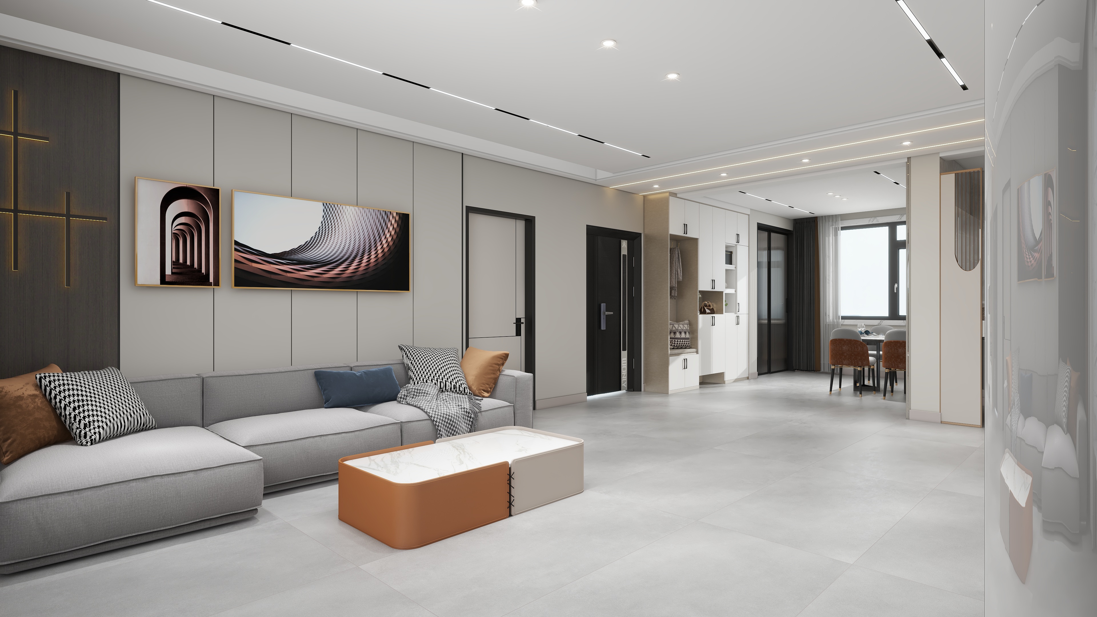 蛟河晟辉装饰设计工作室-梅河口现代轻奢风格124㎡3室-装修设计方案