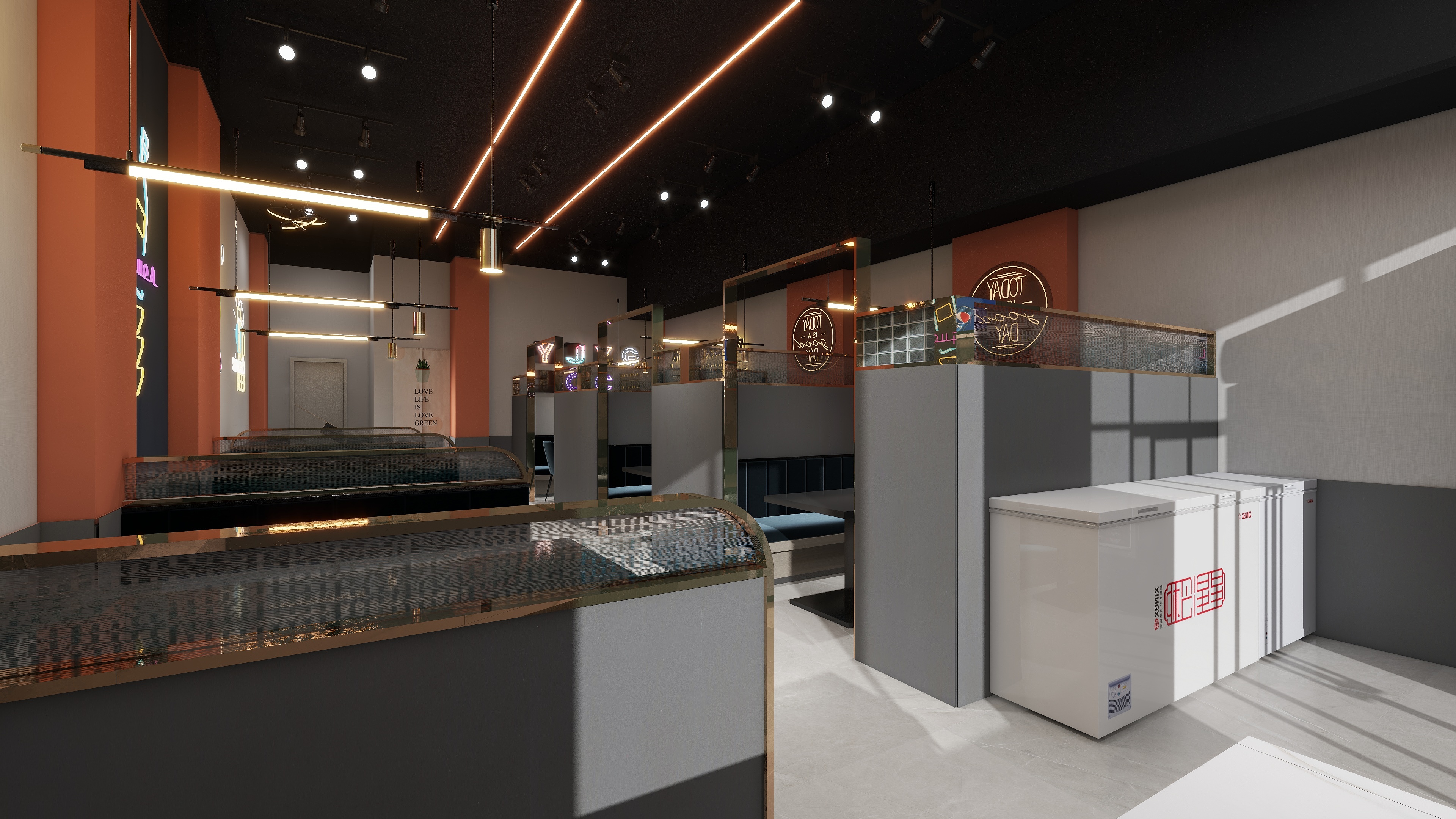 蛟河晟辉装饰设计工作室-烧烤店特色烤鹌鹑-装修设计方案