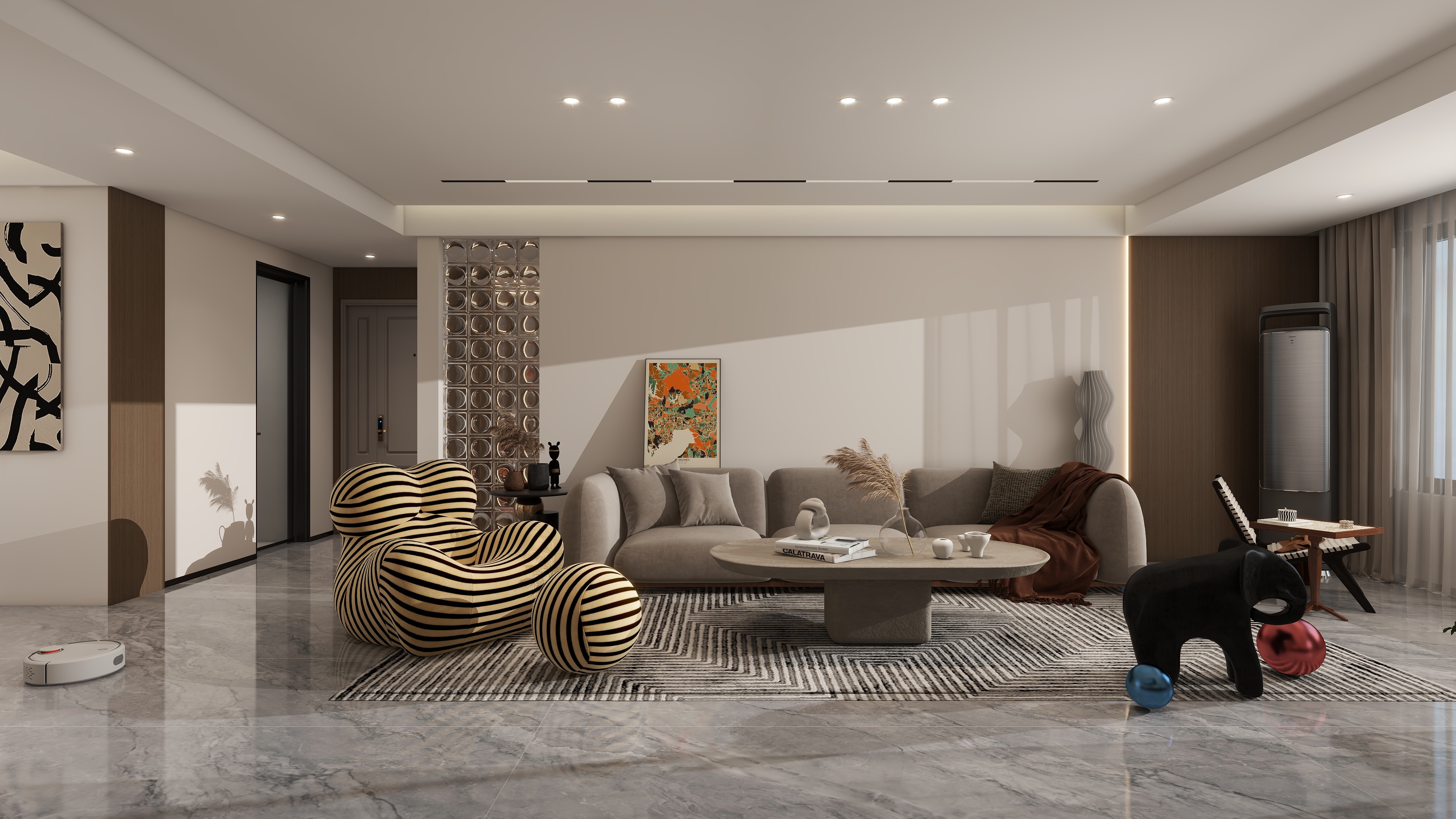 嘿oO那个卷毛-恒业·林溪赋127㎡3室装修效果图