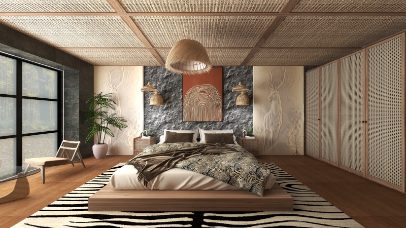 Modern Natural Bedroom with Wood Tones