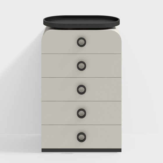 Modern cream style chest of drawers