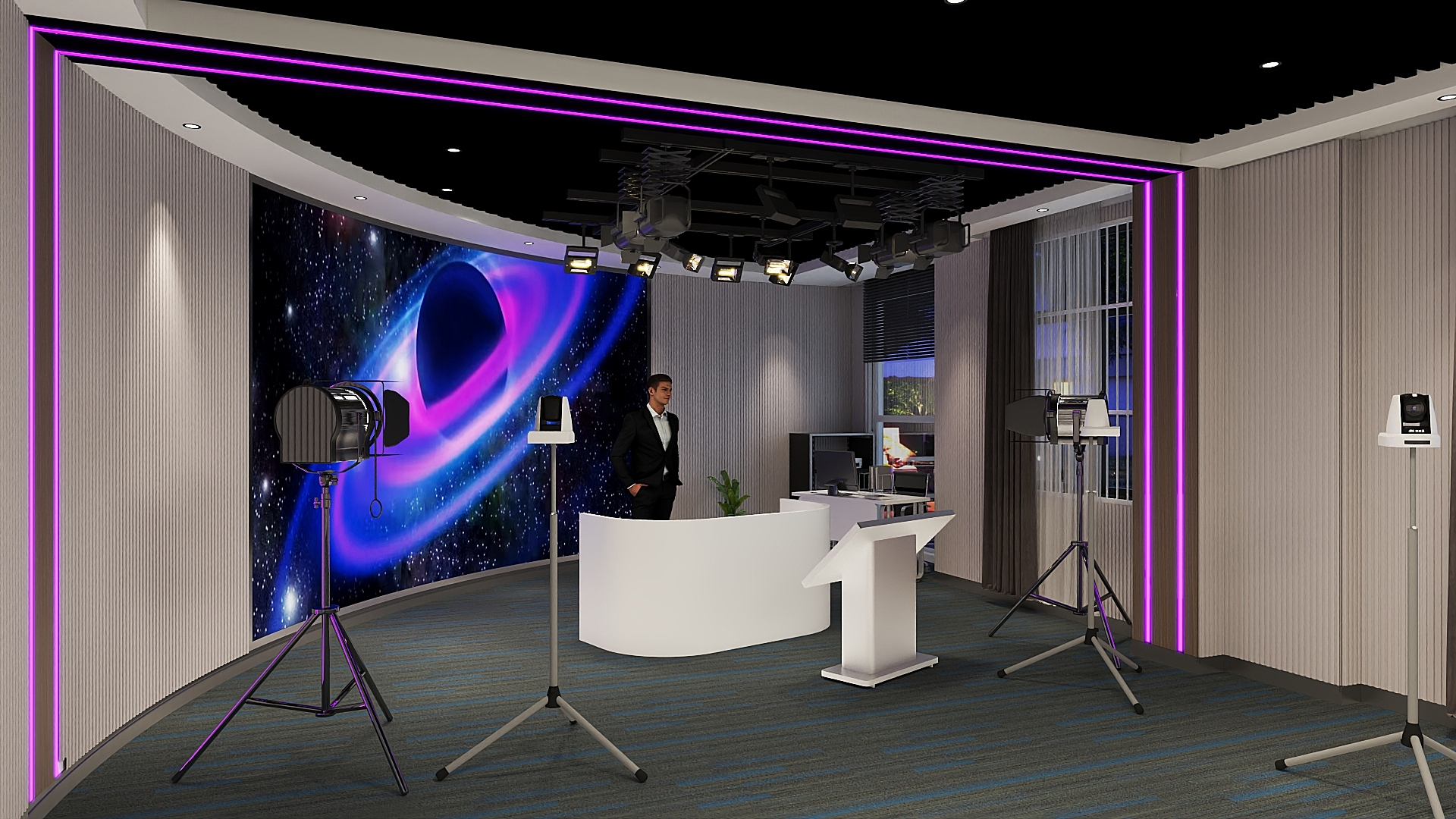 高才Hjlx-73平荆州演播室-2-装修设计方案