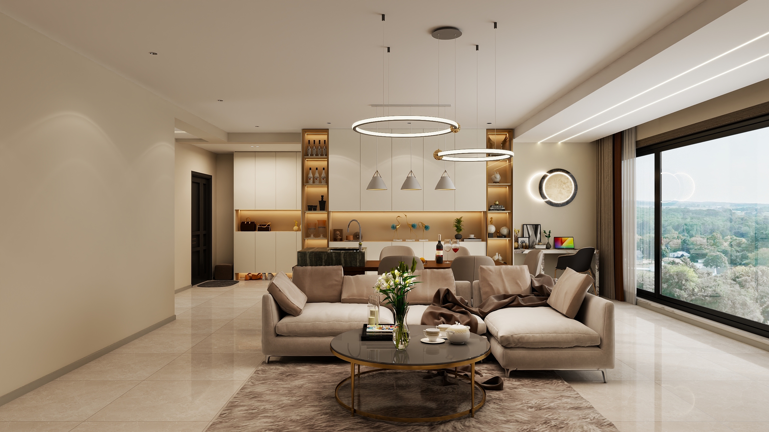 @Hxs-132㎡3室装修效果图