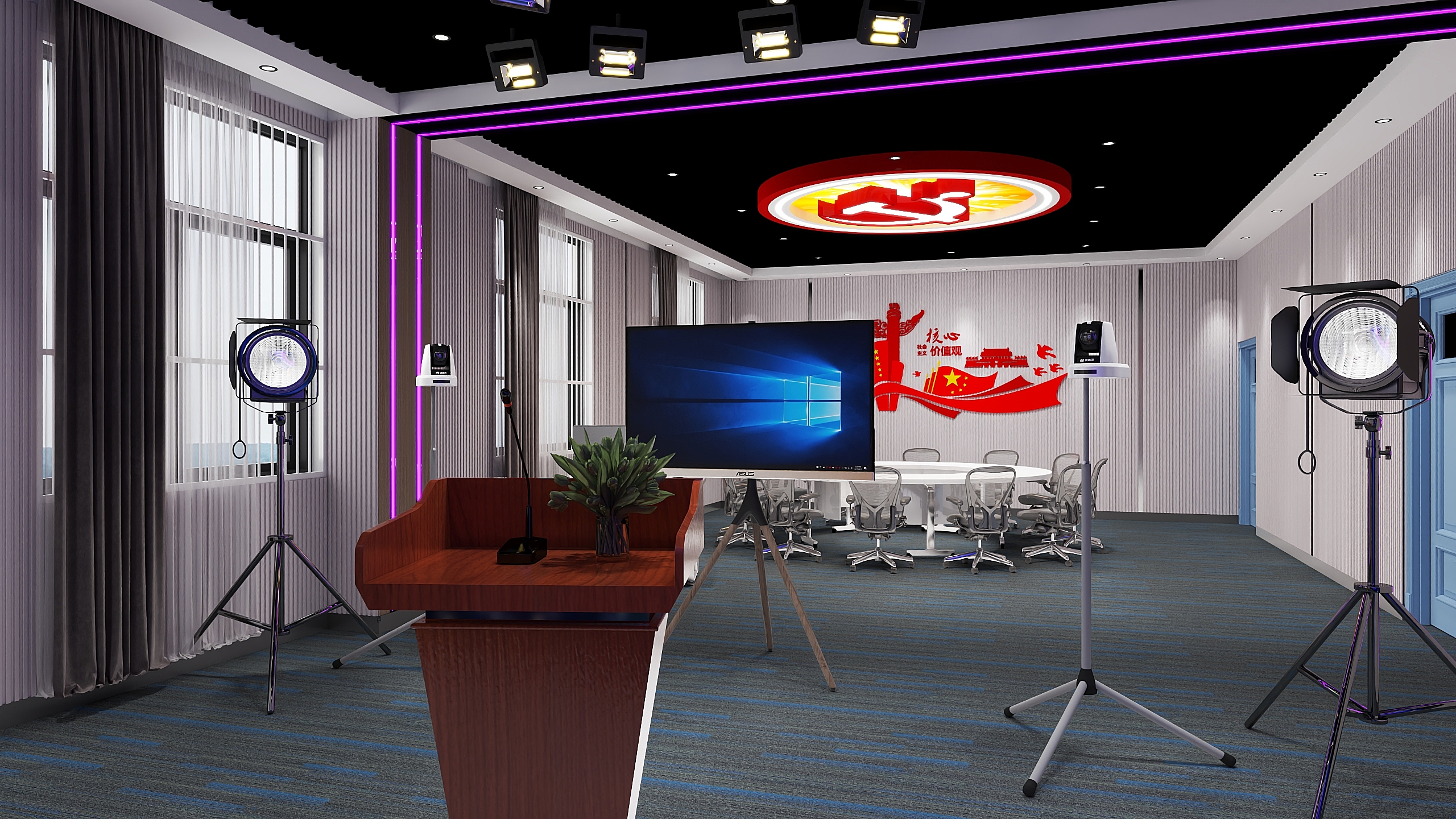 高才Hjlx-73平荆州演播室-装修设计方案