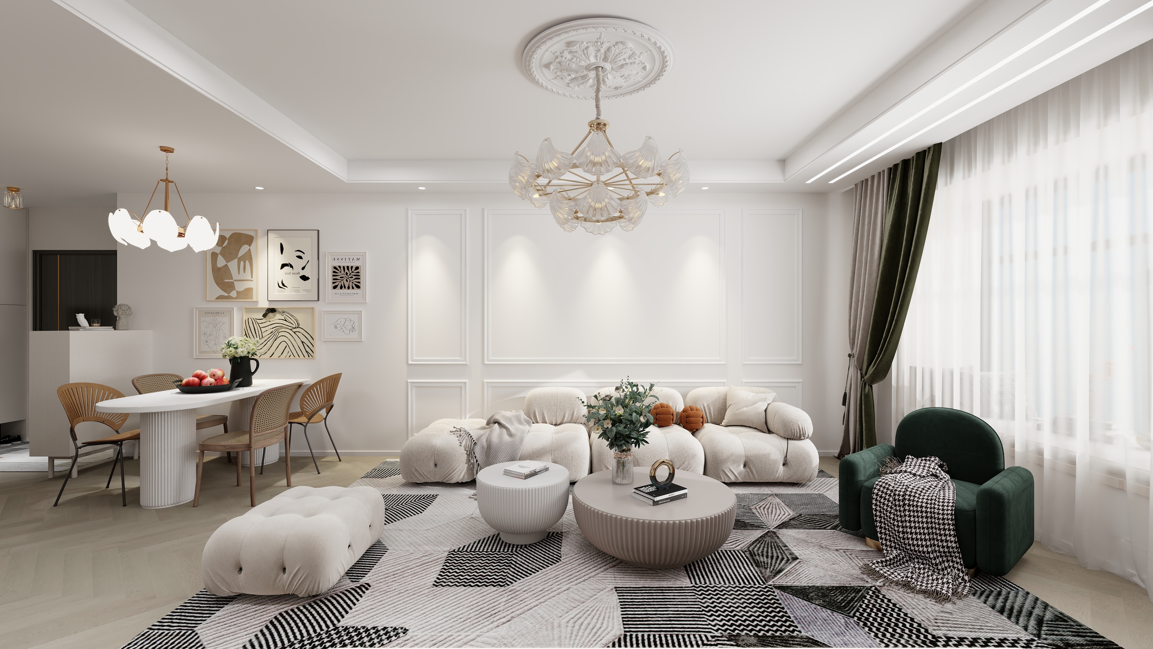 卓来studio-御锦奶油-装修设计方案