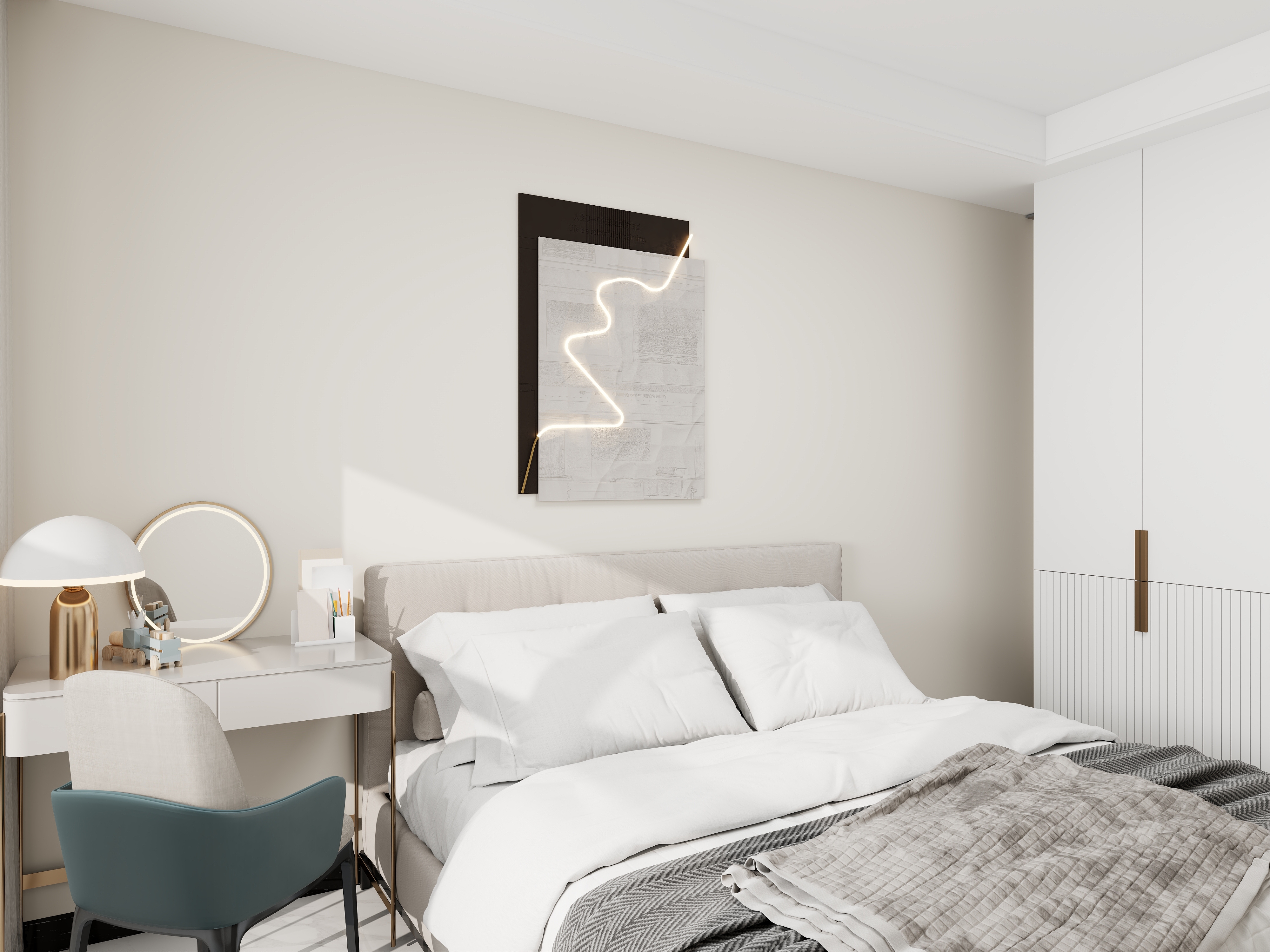 艺雅丽-92平现代简约装修效果图