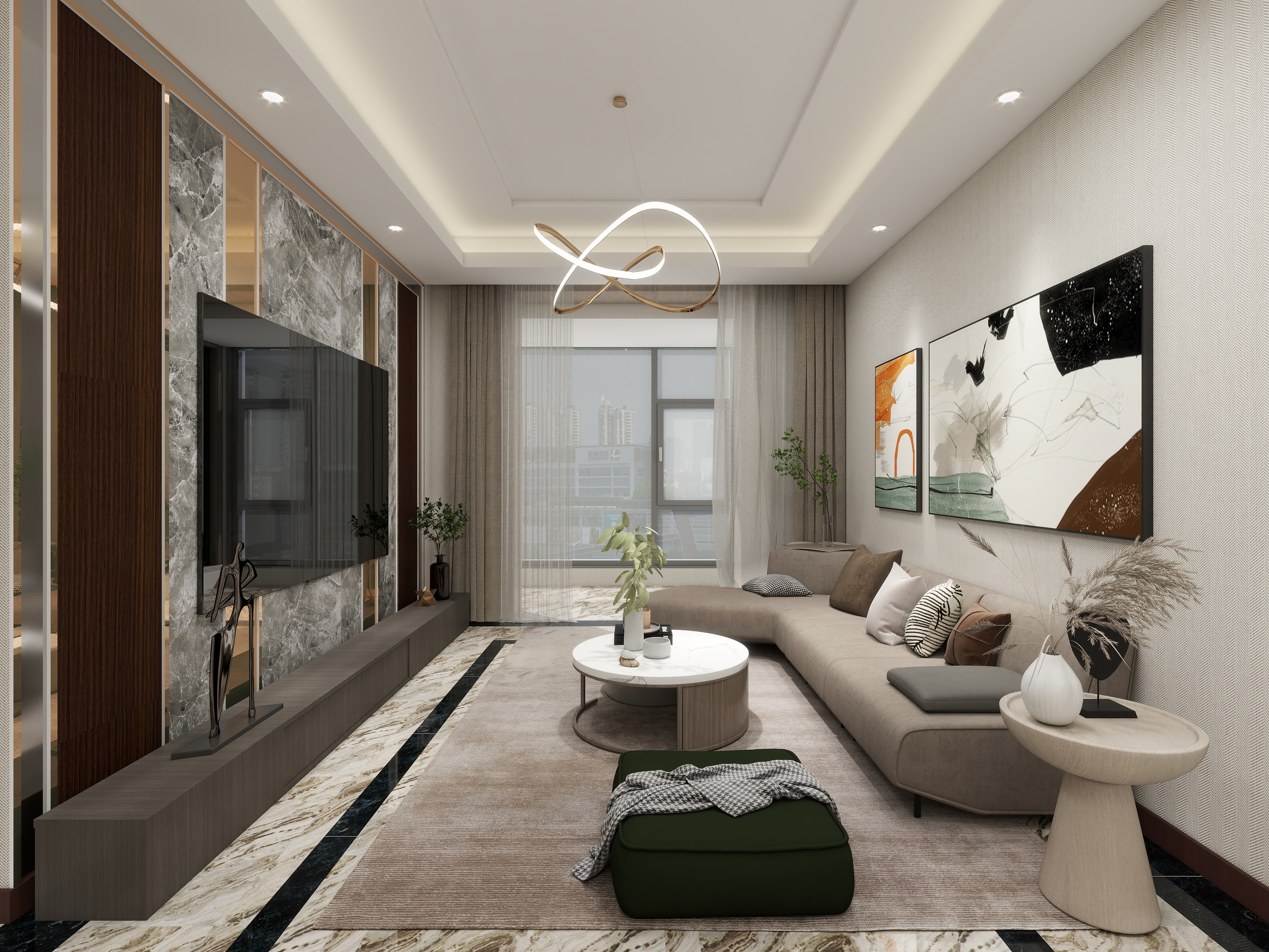 pppll-96平三室现代风格精装改造-装修设计方案