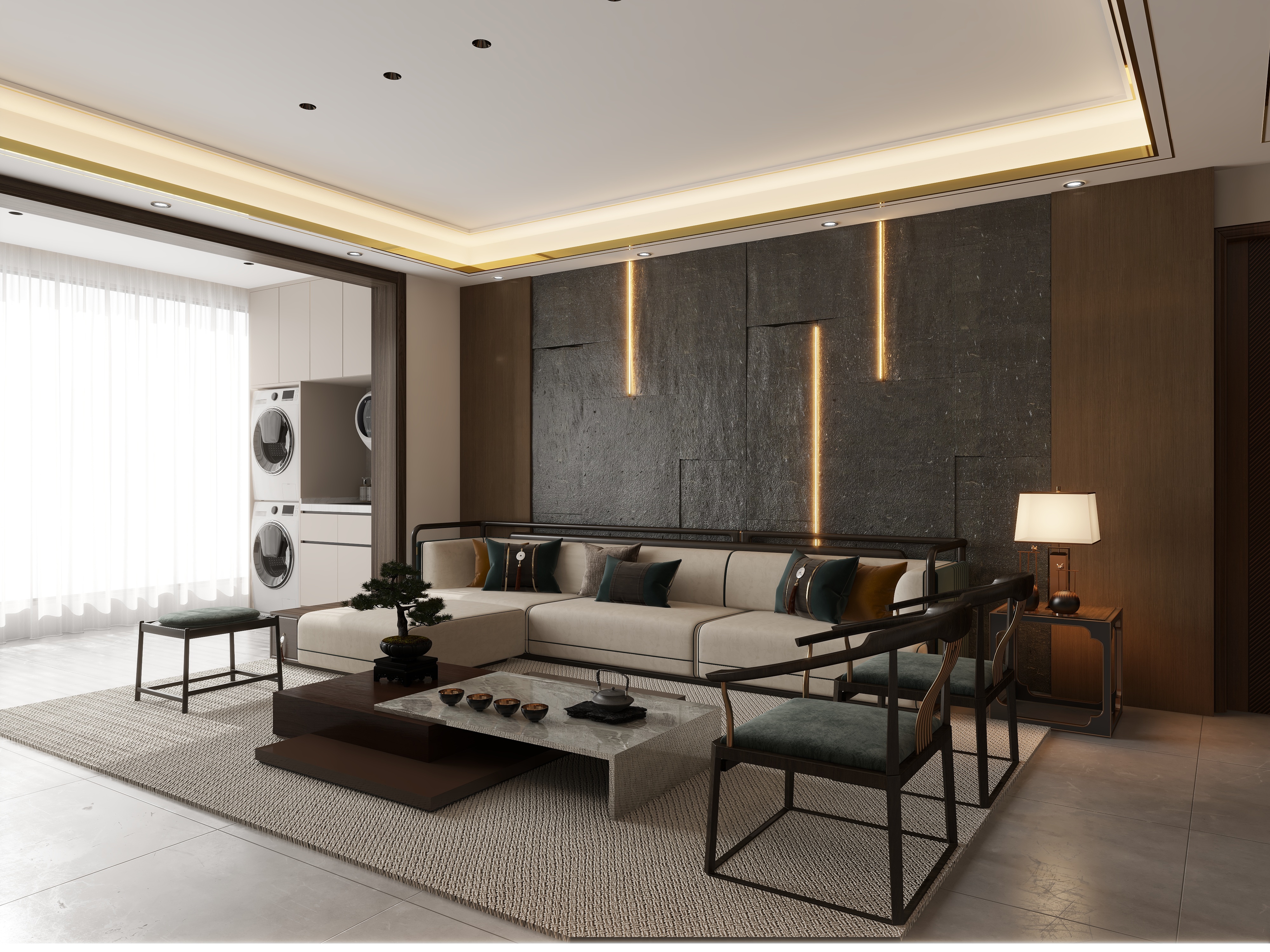 樊常林-新中式-玖玺台161㎡3室-装修设计方案