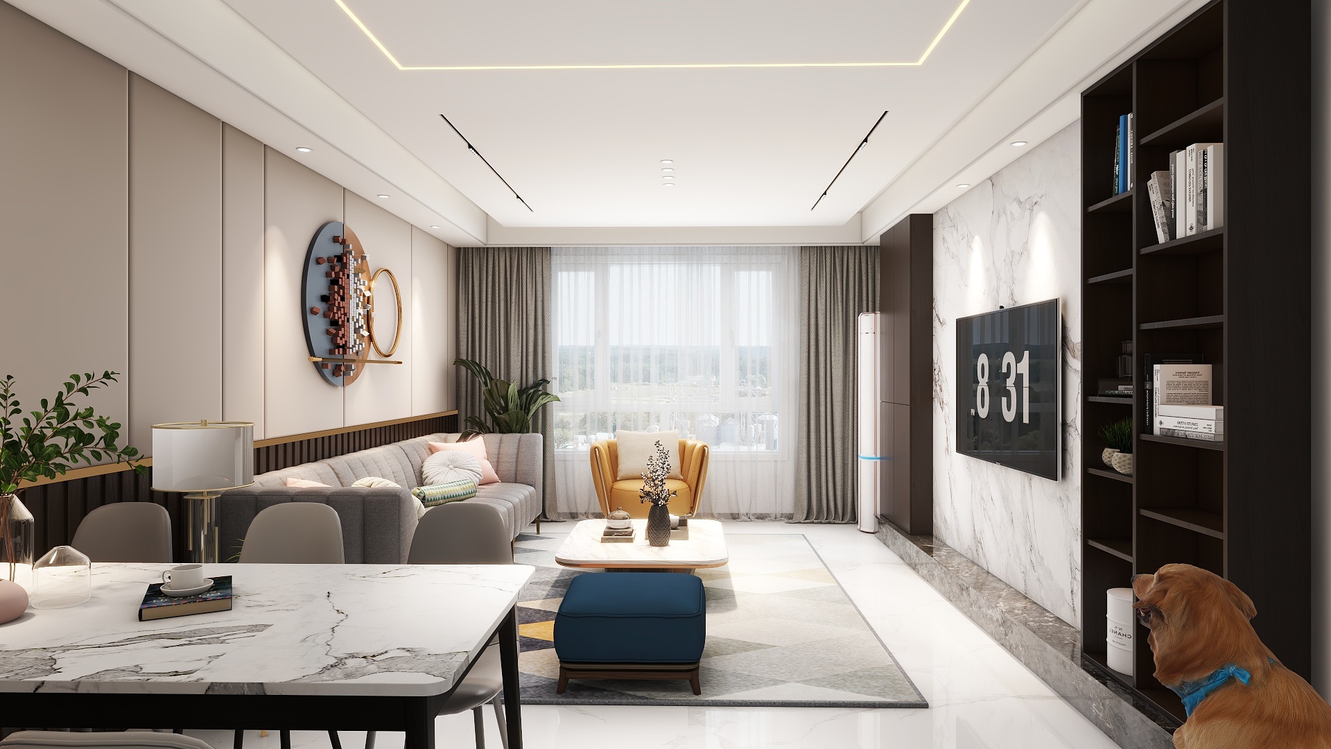 全案设计许明-联港家园方案装修效果图