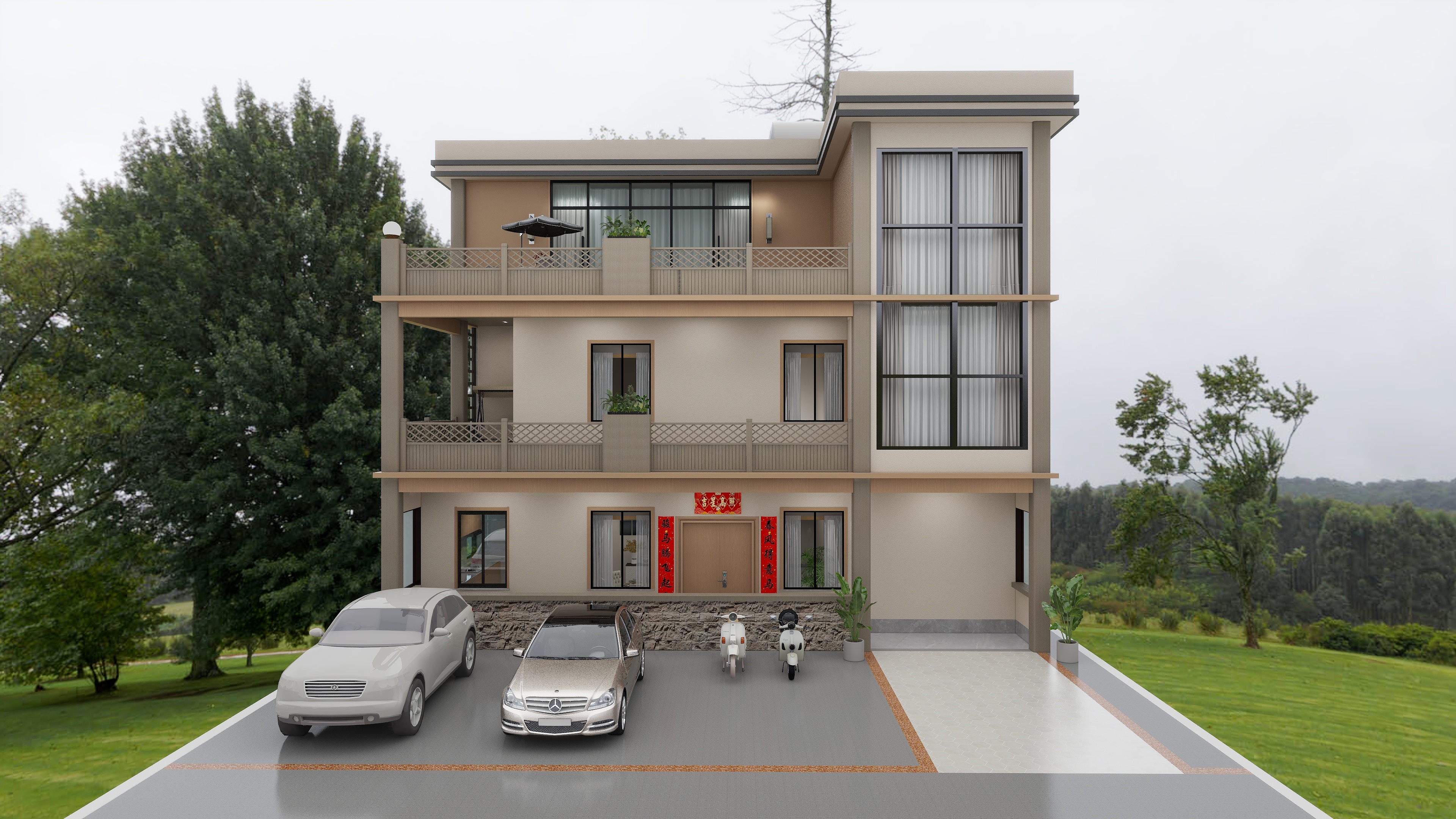 钟x设计施工-石角河东DF自建房装修效果图