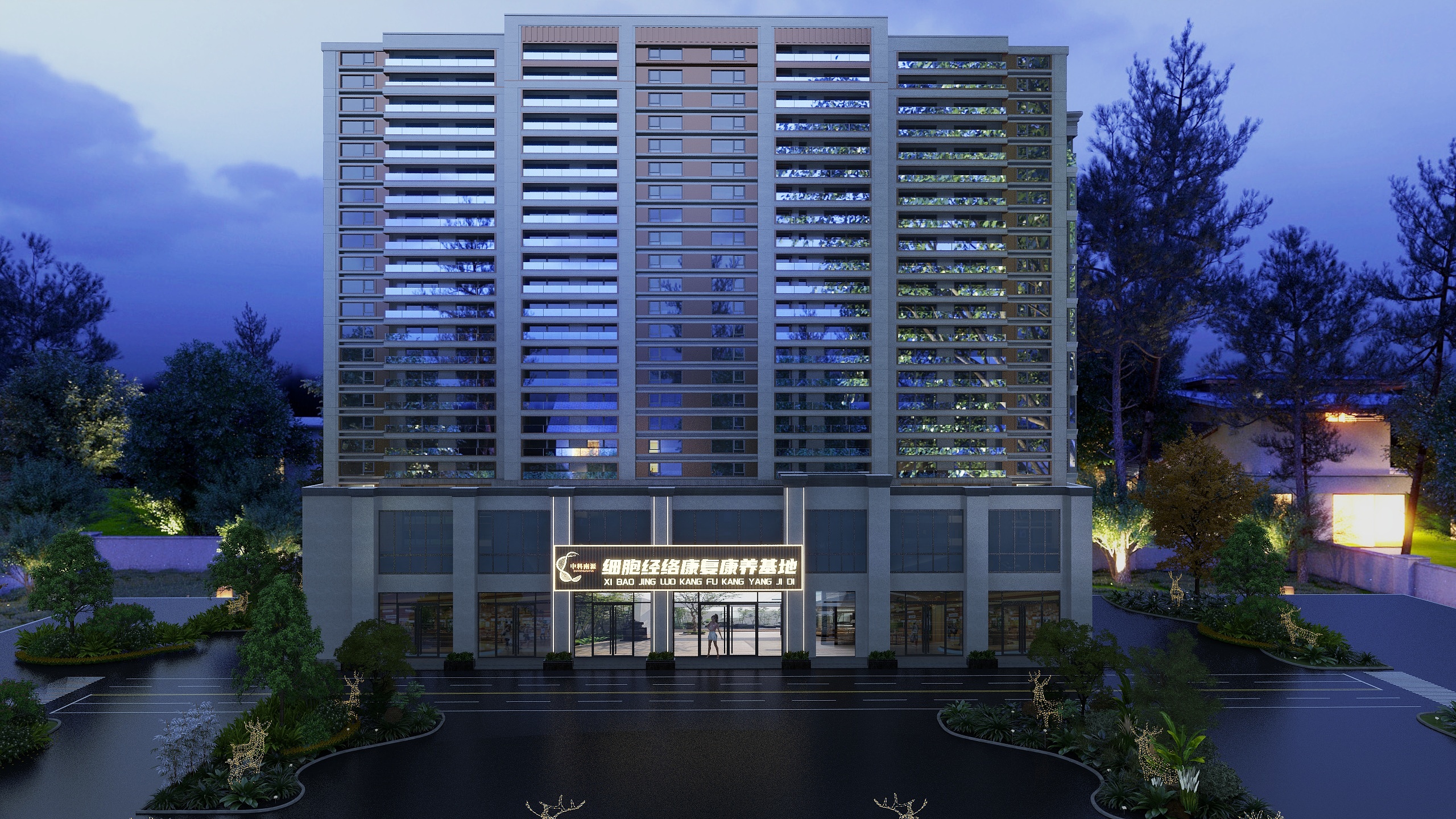 空間設計師張章-美容院门头-装修设计方案