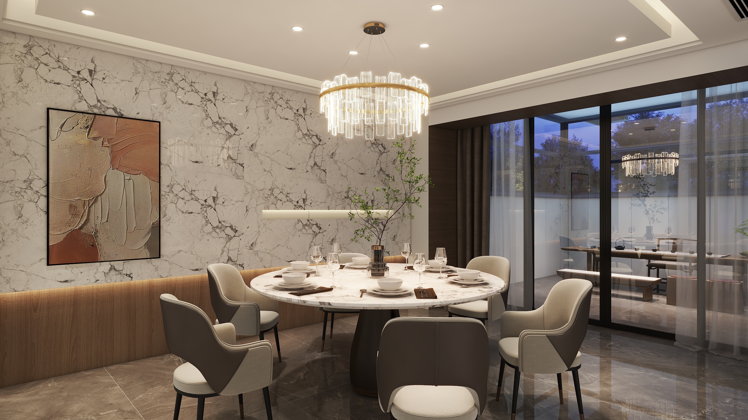 全屋定制设计321-现代简约别墅装修效果图