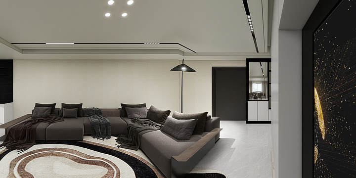 蛋黄在画图-5层平面室内布局现代1000-装修设计方案