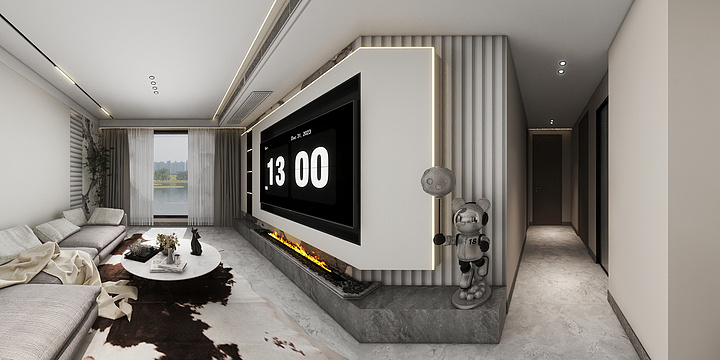 玉带蜻设计-水木清华B1样板间-装修设计方案