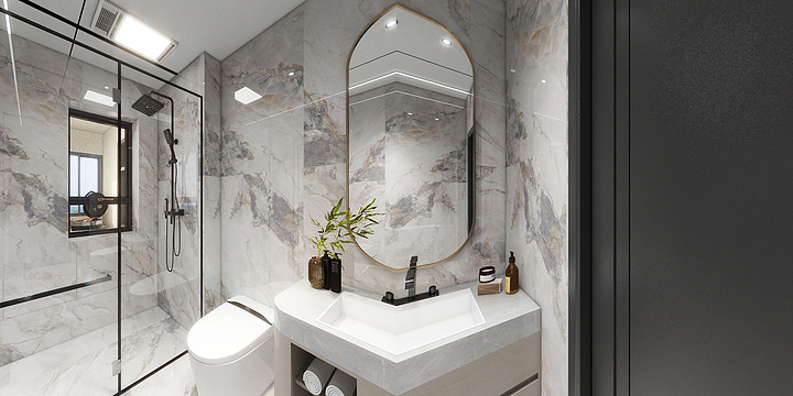 丨祥阁装饰刘洋丨-南湖一号6#1-302室 230平效果图-副本-装修设计方案