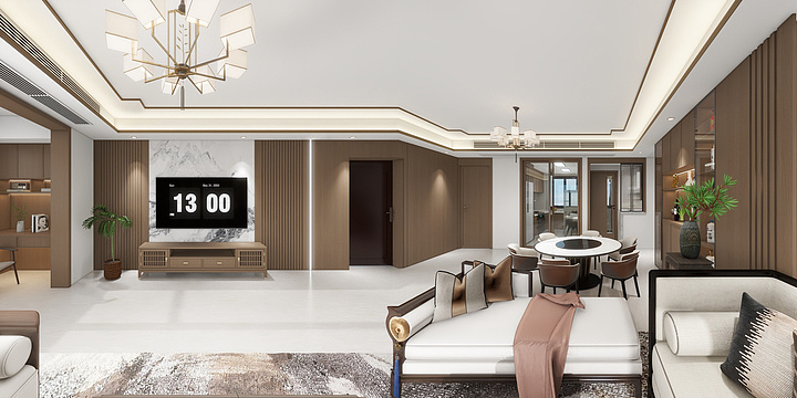 圣峰装饰设计师-建发文瀚府13-603-装修设计方案