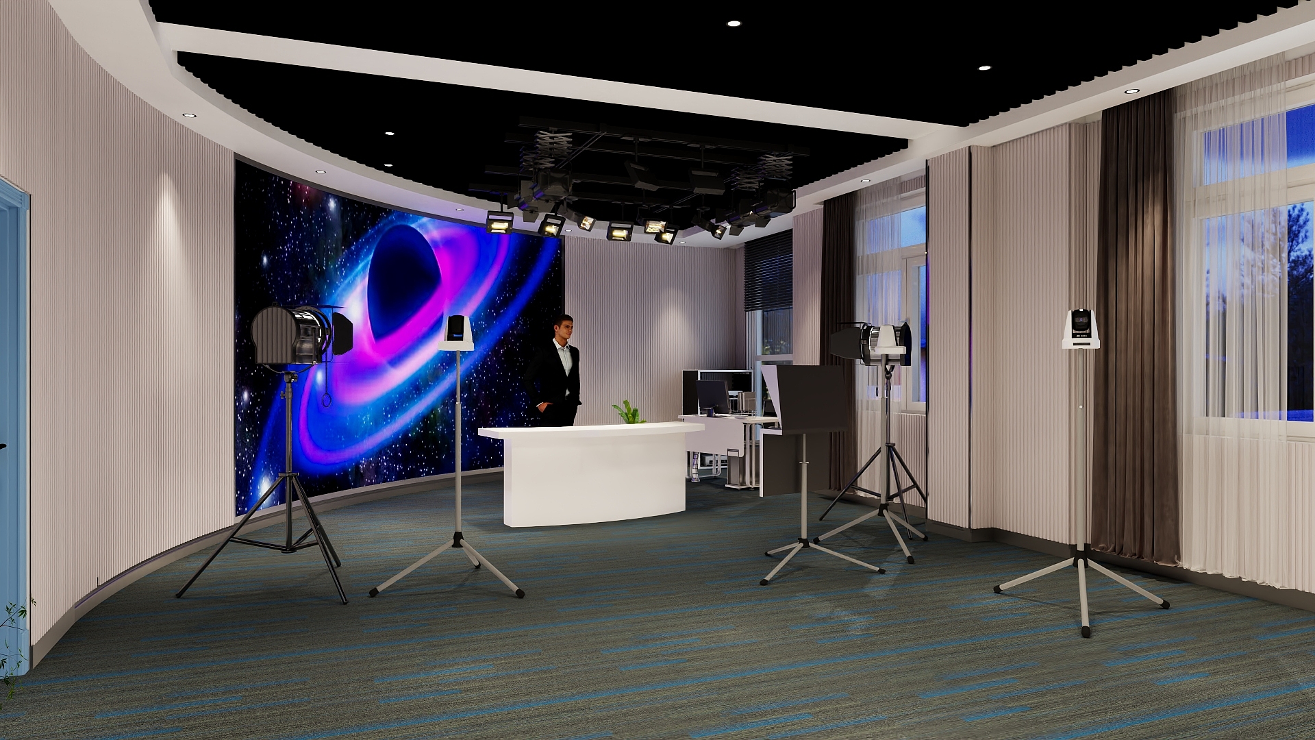 高才Hjlx-73平荆州演播室-3-装修设计方案