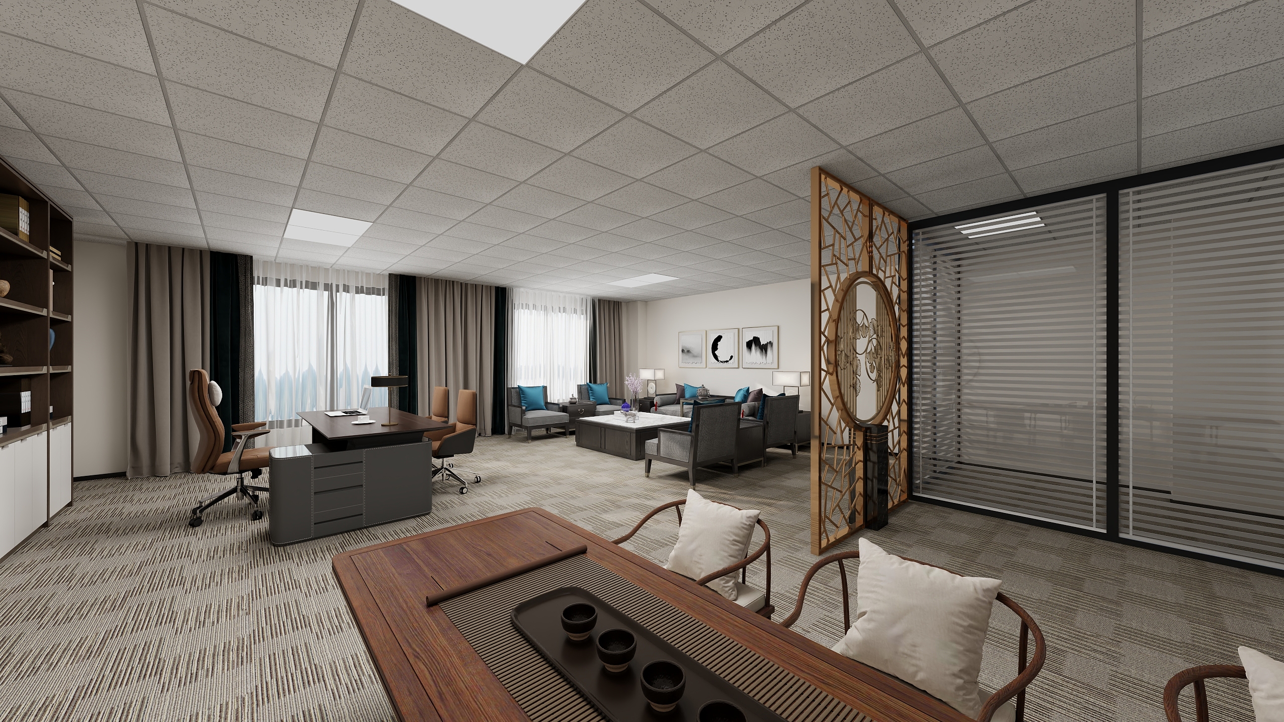 孙泽锋-保和张总办公室-装修设计方案