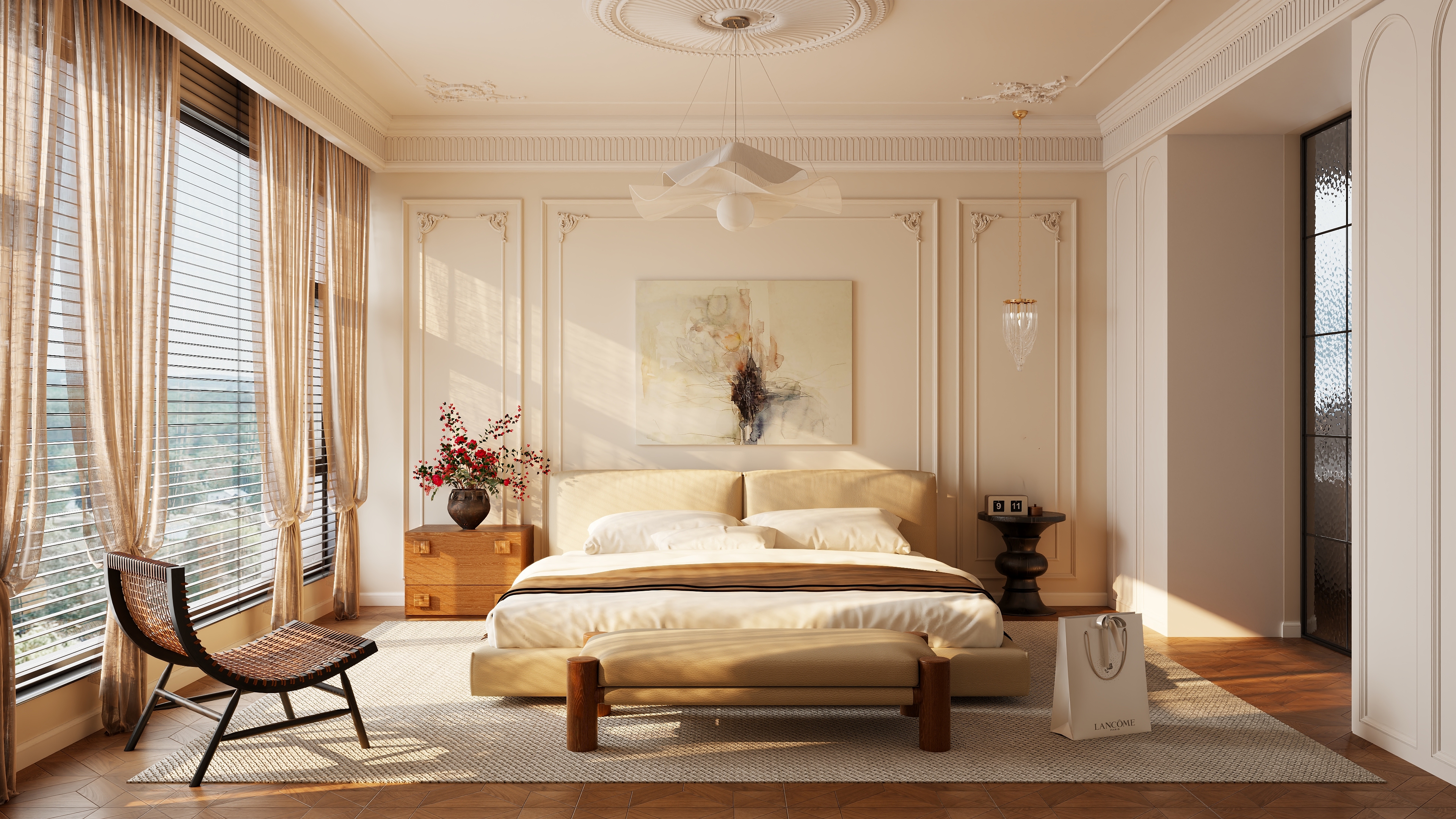 dingfei188-法式卧室-装修设计方案