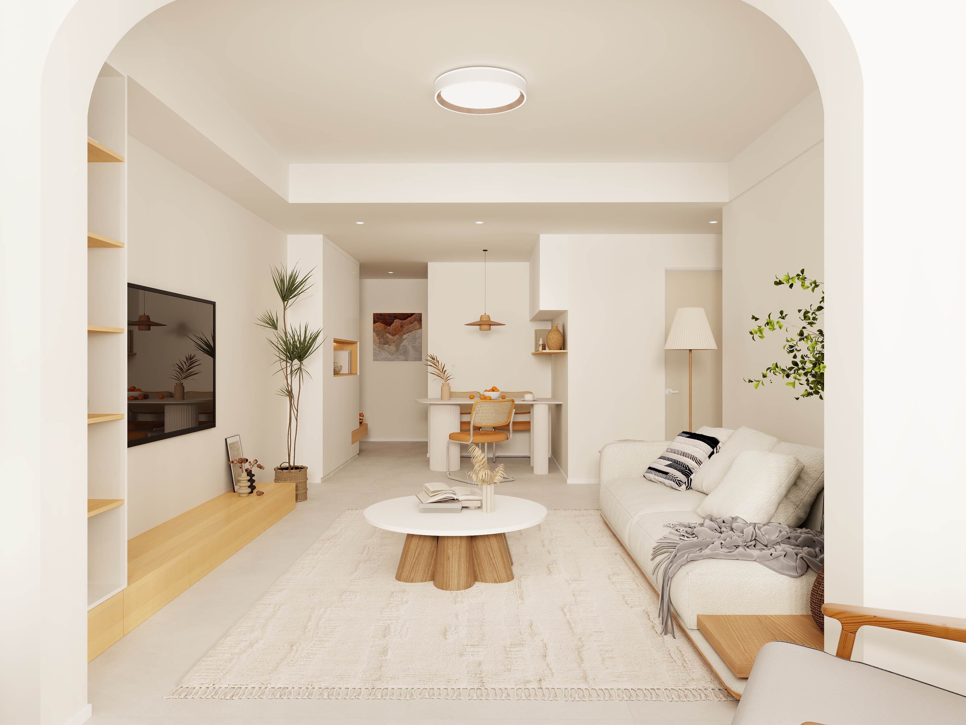 吴谷-清雅苑65㎡三室原木风-装修设计方案