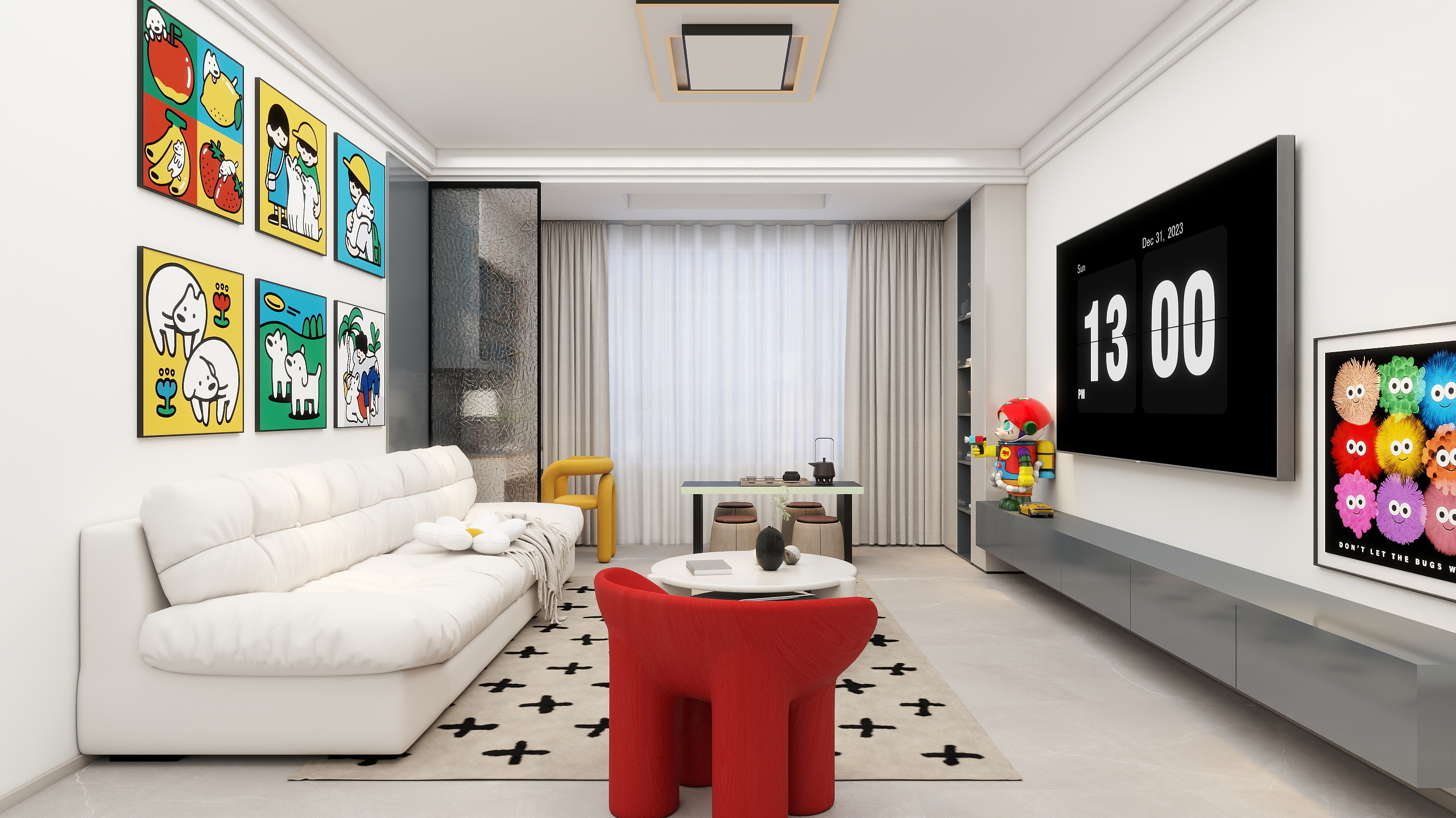 徐雪芳-128平简约风-装修设计方案