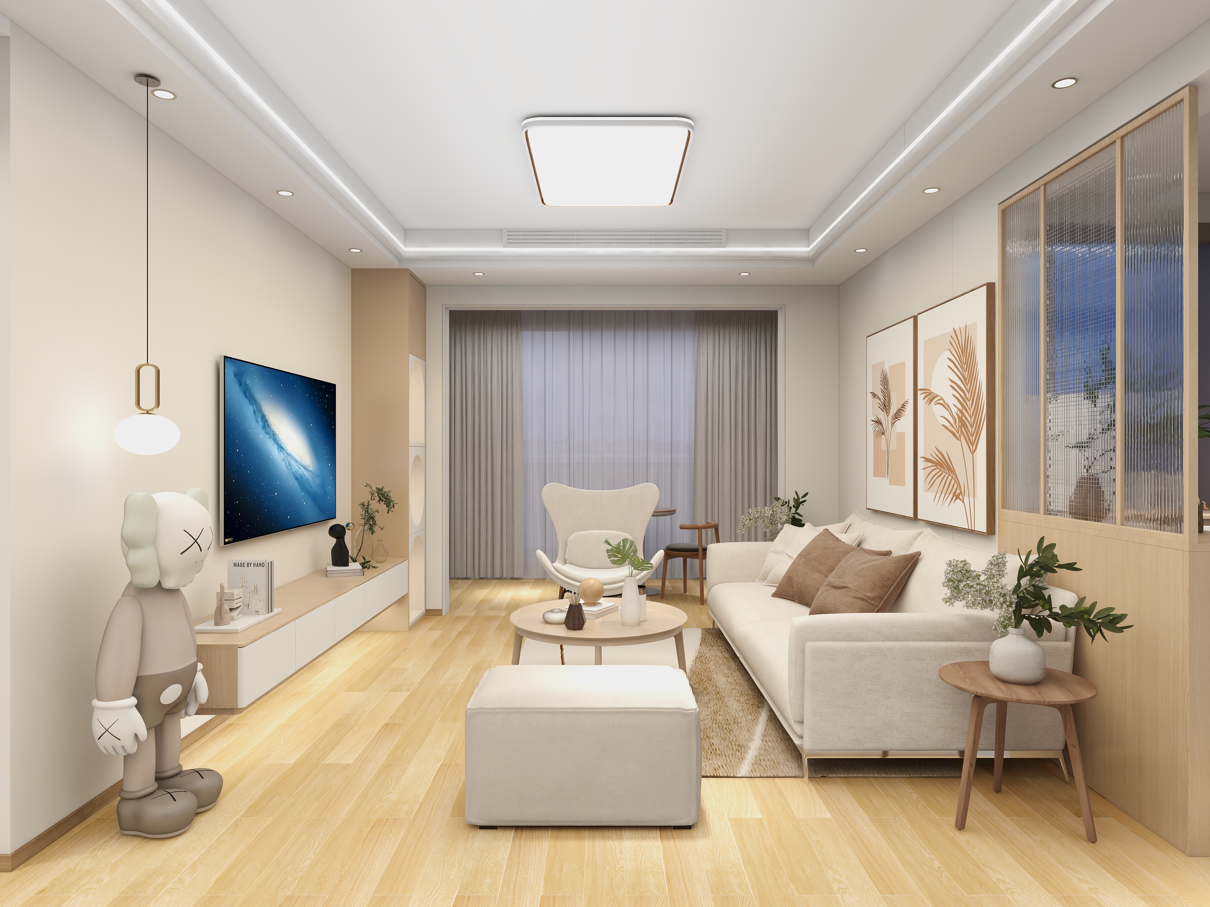 云米安家整装-篁胜新城原木风117㎡3室-装修设计方案