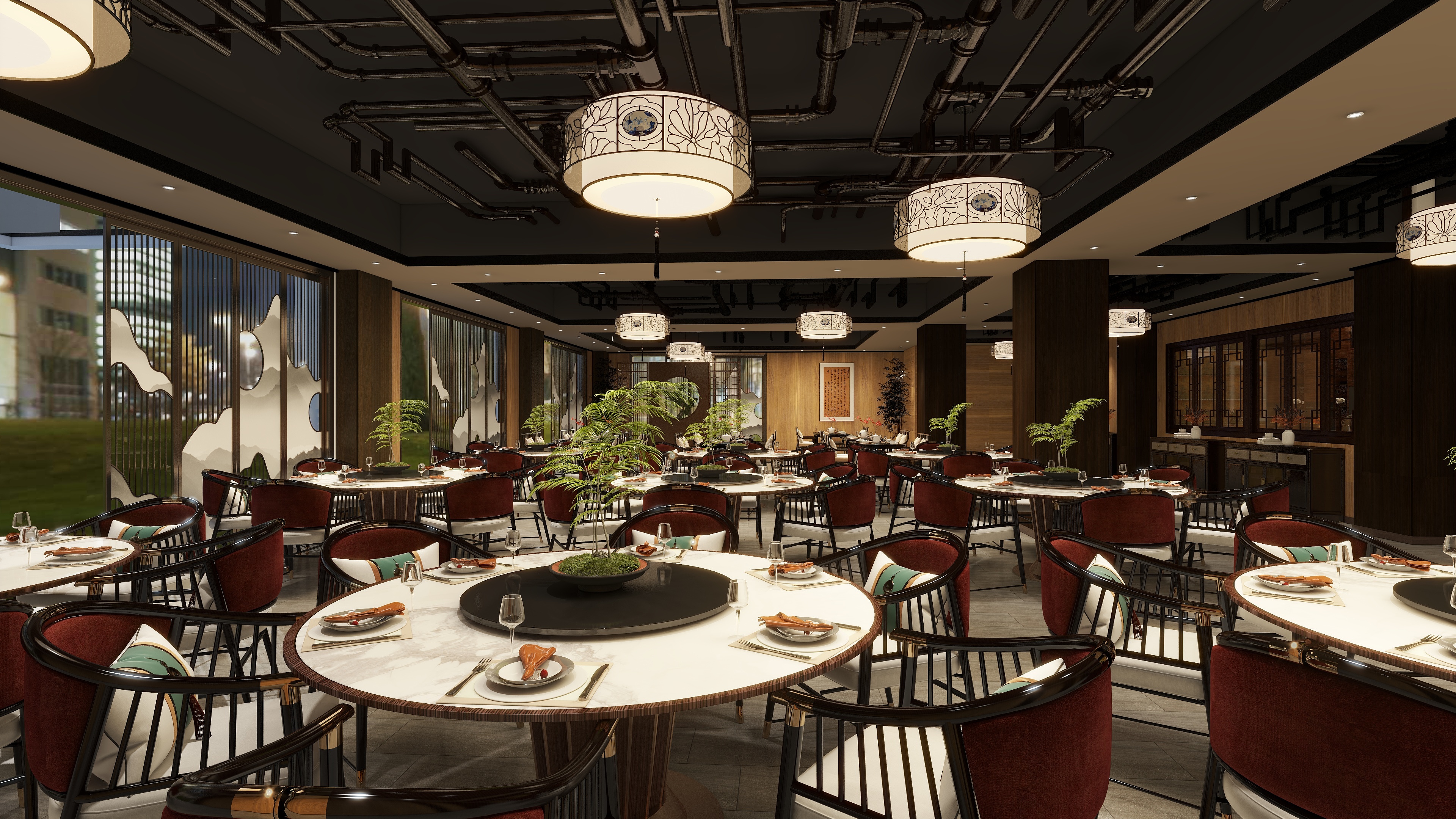 美星装饰omiP-墙板效果图-装修设计方案