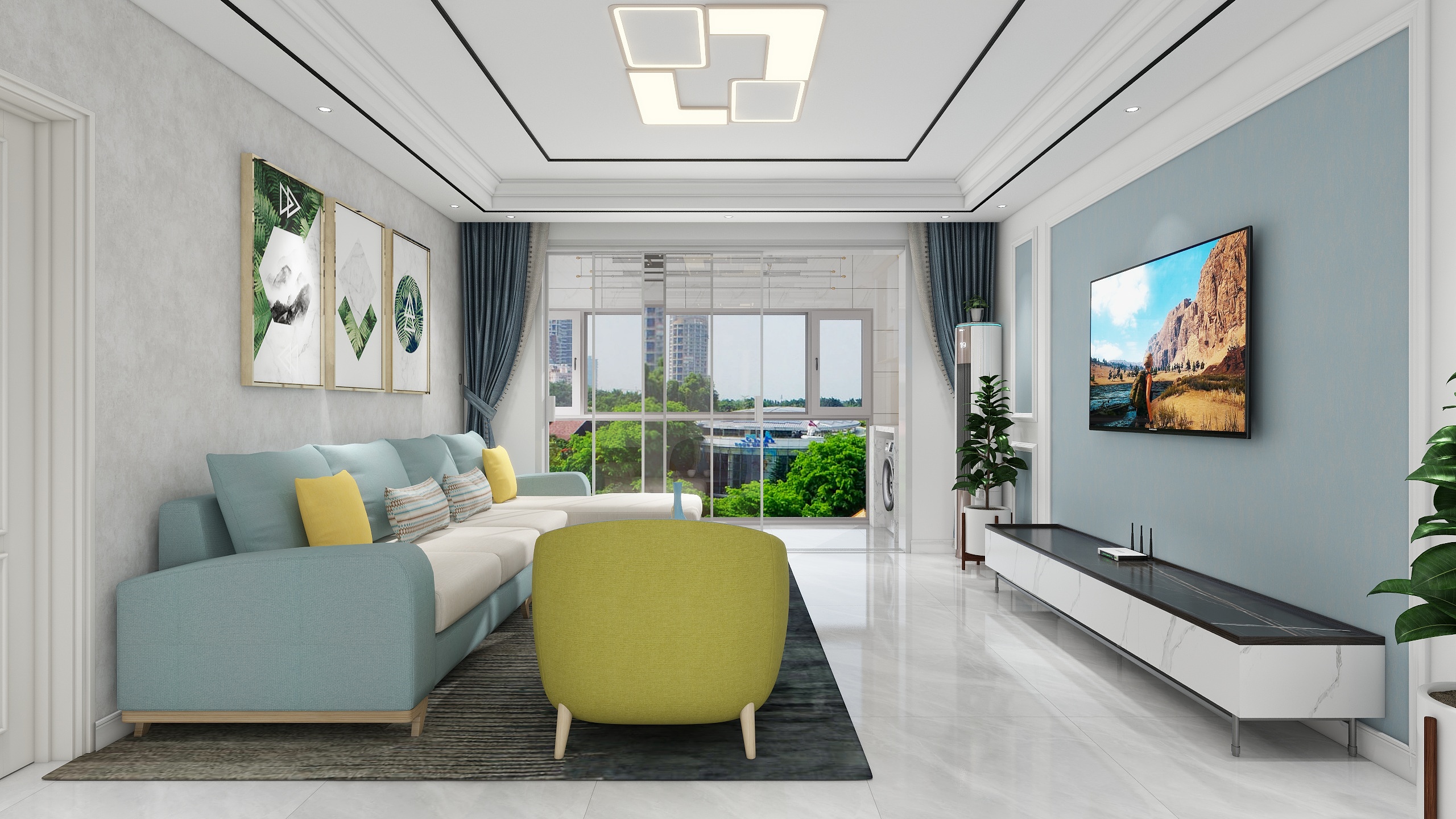 馨视界-华业书香尚城123㎡3室-装修设计方案