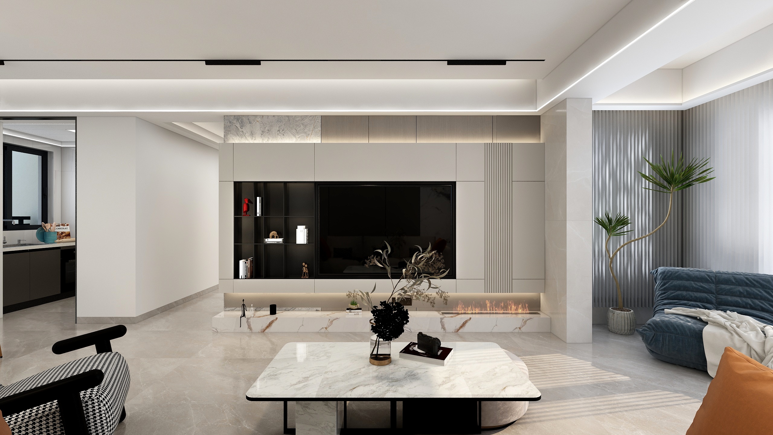 美吉尔设计-万达现代136m²-汇金第三空间-装修设计方案