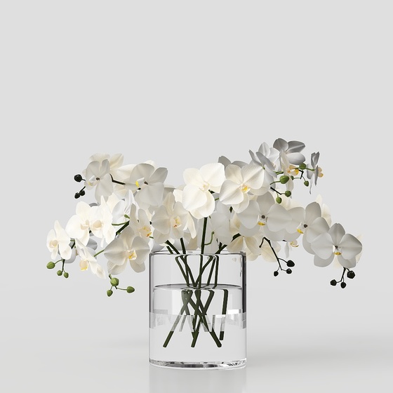 Glass vase flower