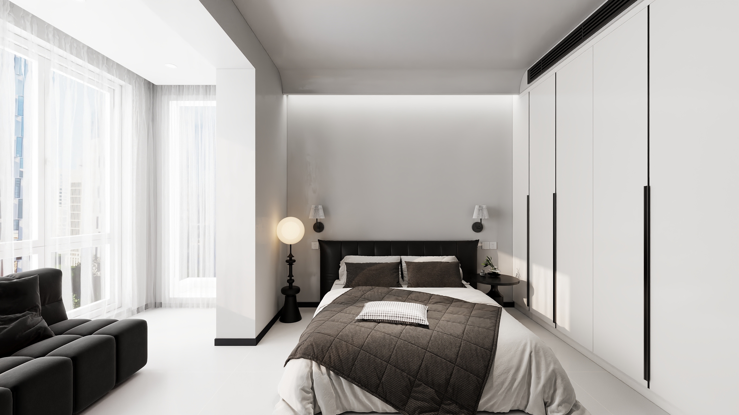 颜鹏利设计工作室-北回归线-二期90㎡3室-装修设计方案