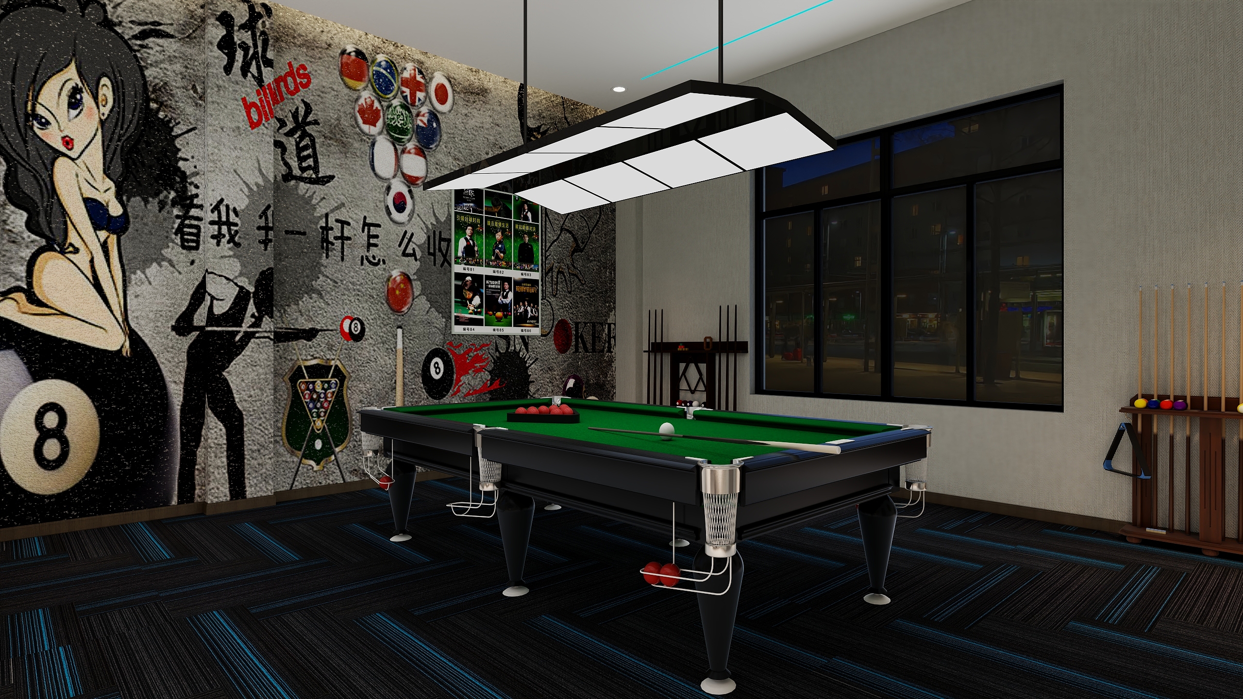 设计张淼冰-山门KK桌球VIP室-装修设计方案