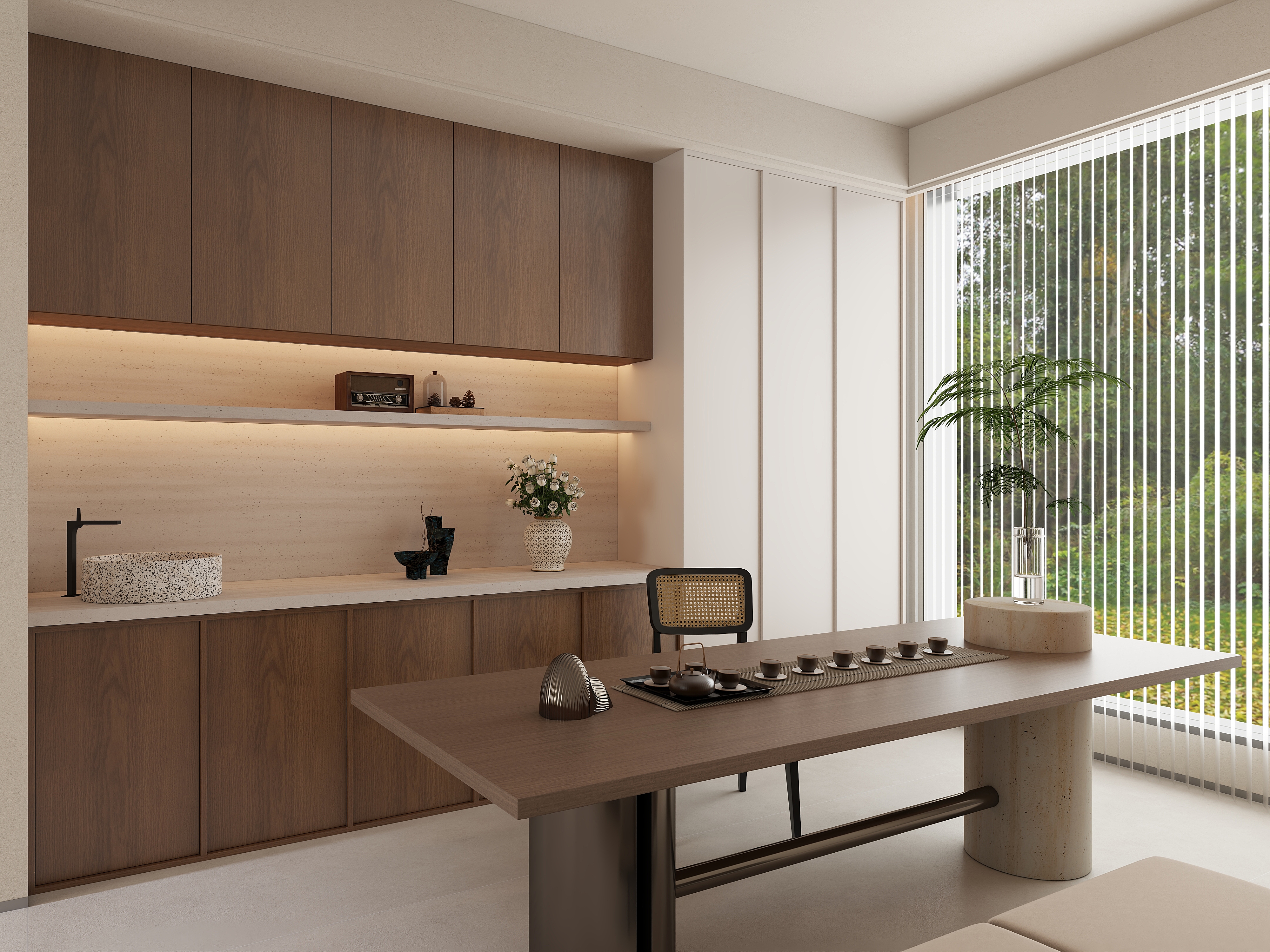 乐毅-中古侘寂-150平-装修设计方案