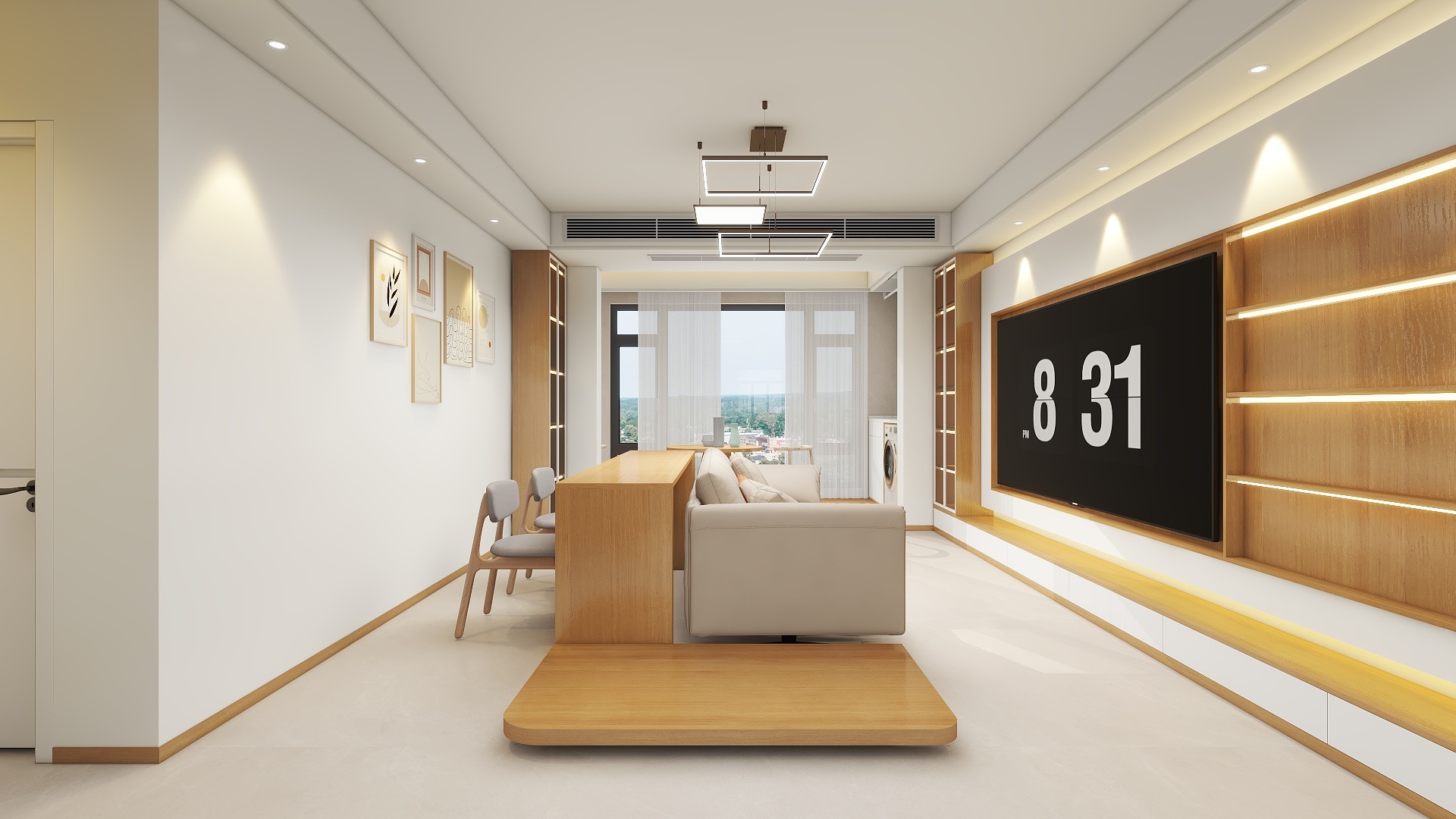 张亚兰-苏通国际新城·聚贤苑原木风装修效果图