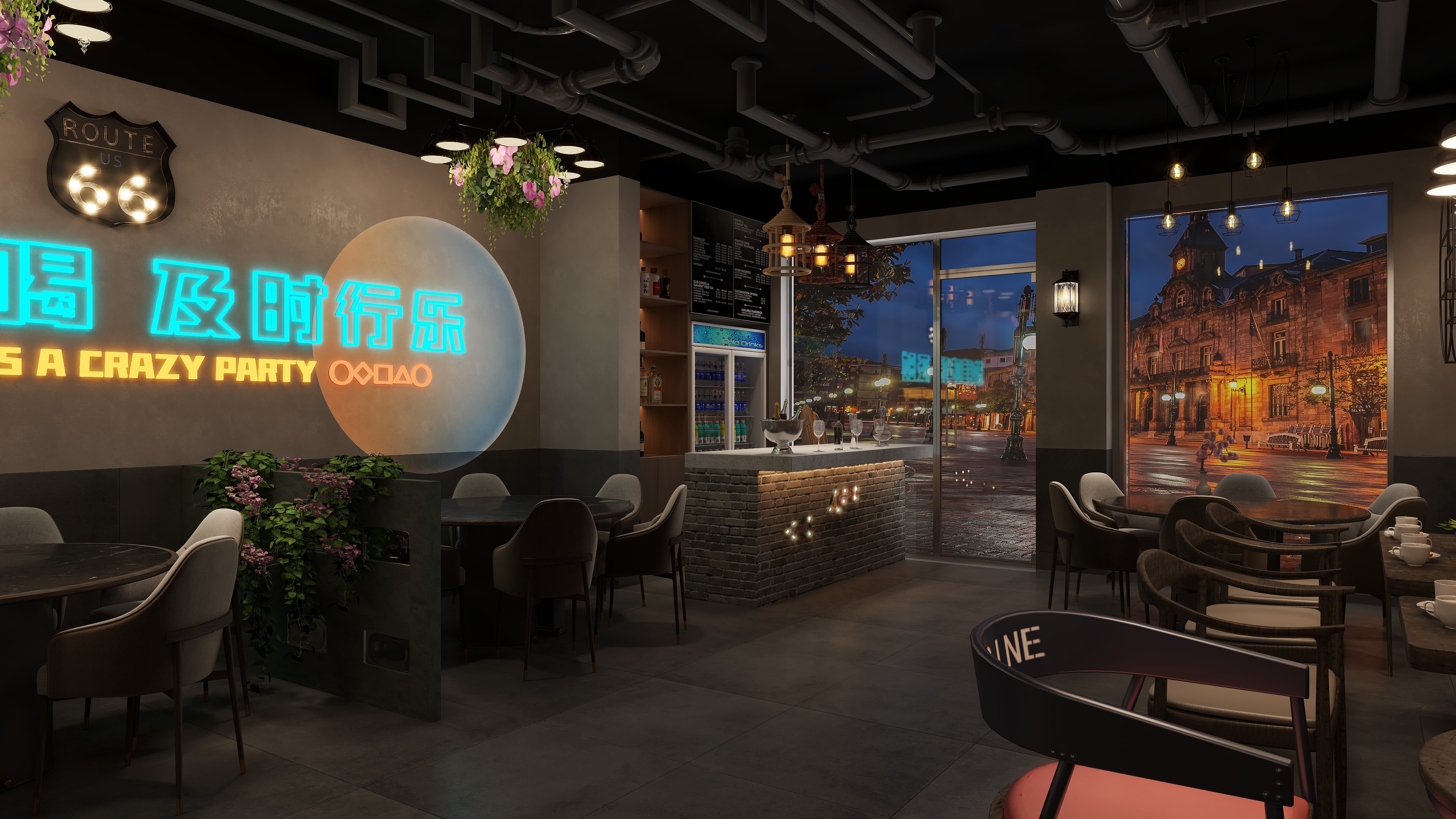 金丝雀设计李-火锅店-工业风-装修设计方案