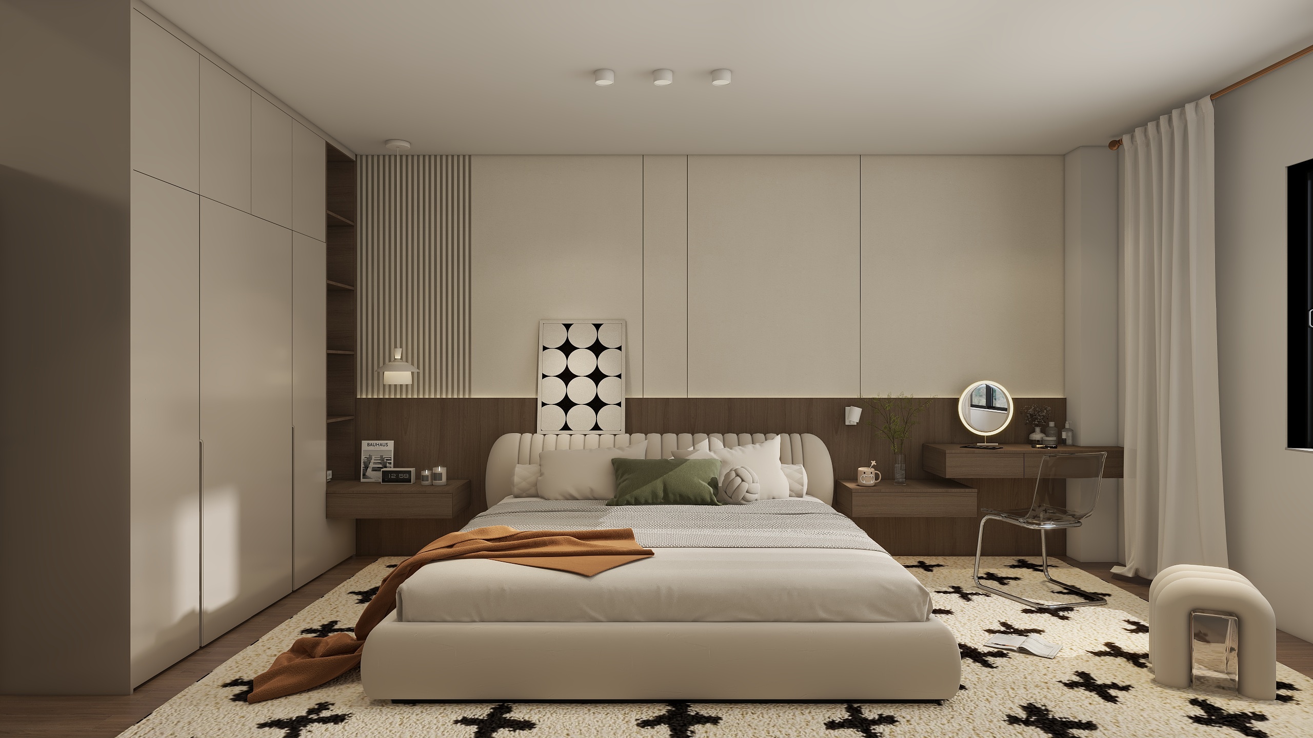 嘉爺DIhK-20m²奶油风卧室-装修设计方案