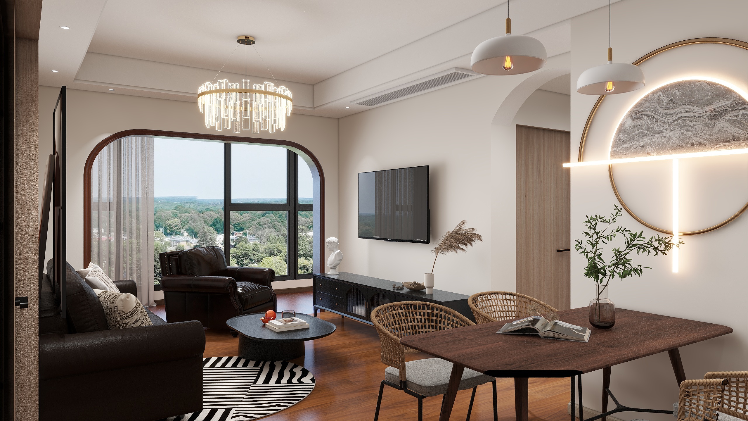 内江设计张华-汉安悦府复古美式-装修设计方案