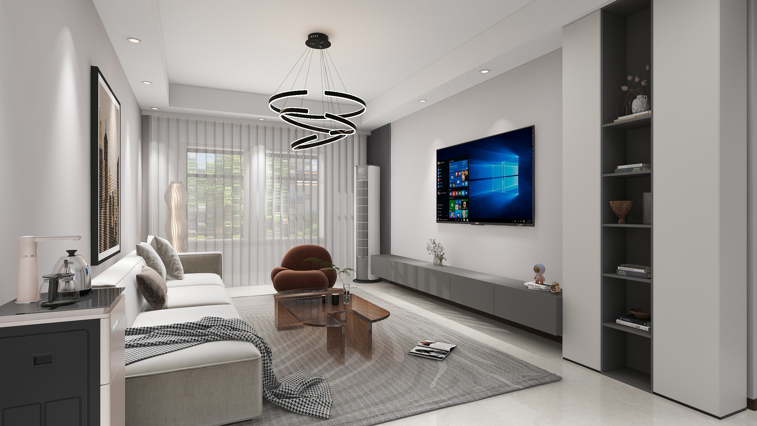 海鱼设计-113㎡2室装修效果图