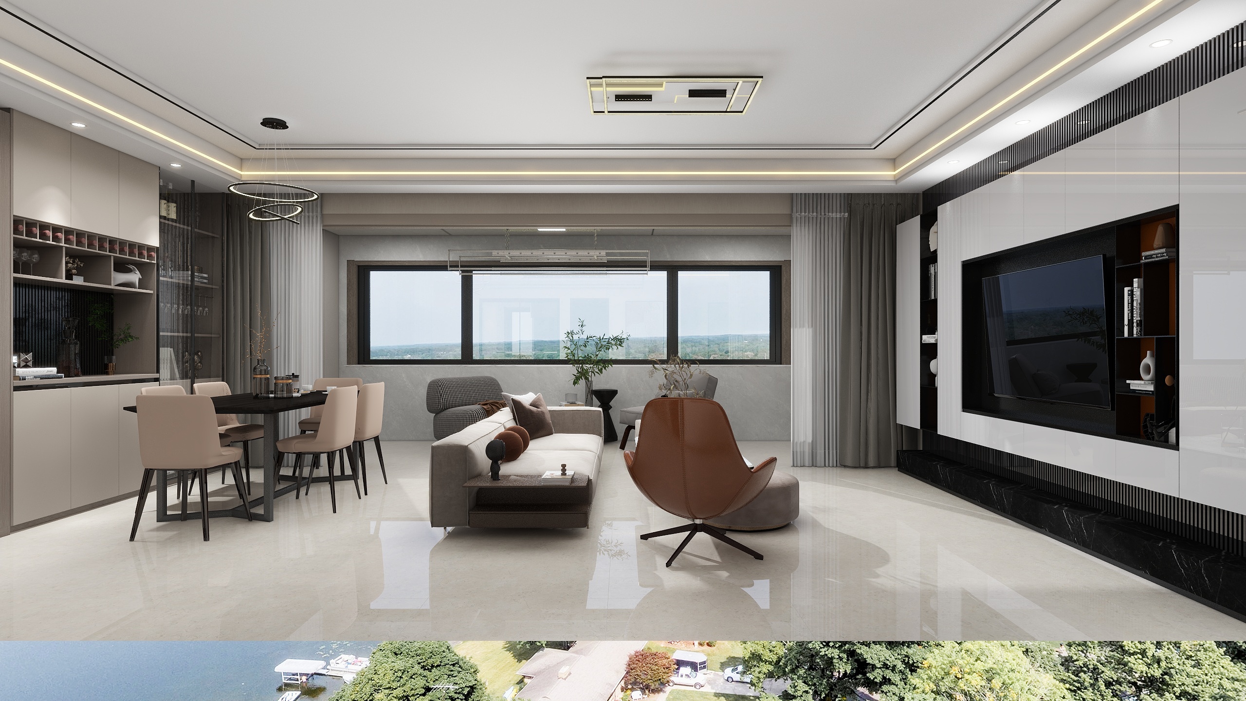 云天设计工作室-龙翔奥城珑樾府143效果展示-装修设计方案