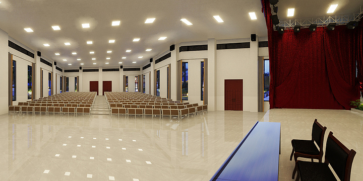 南凌工作室-陇把中心小学礼堂-装修设计方案