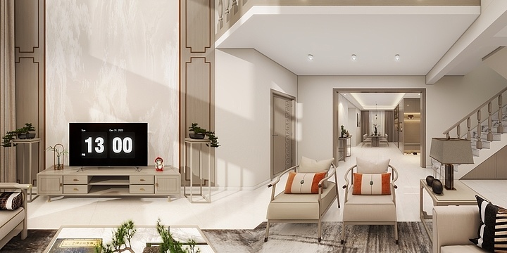 Mr.和-设计-广电苑信园-新中式-装修设计方案