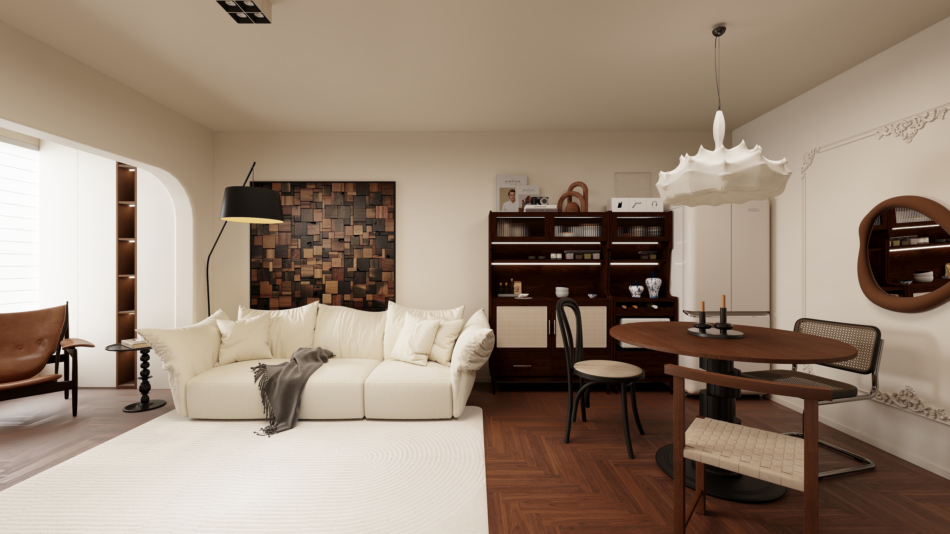 陈辉-北欧80㎡2室装修效果图