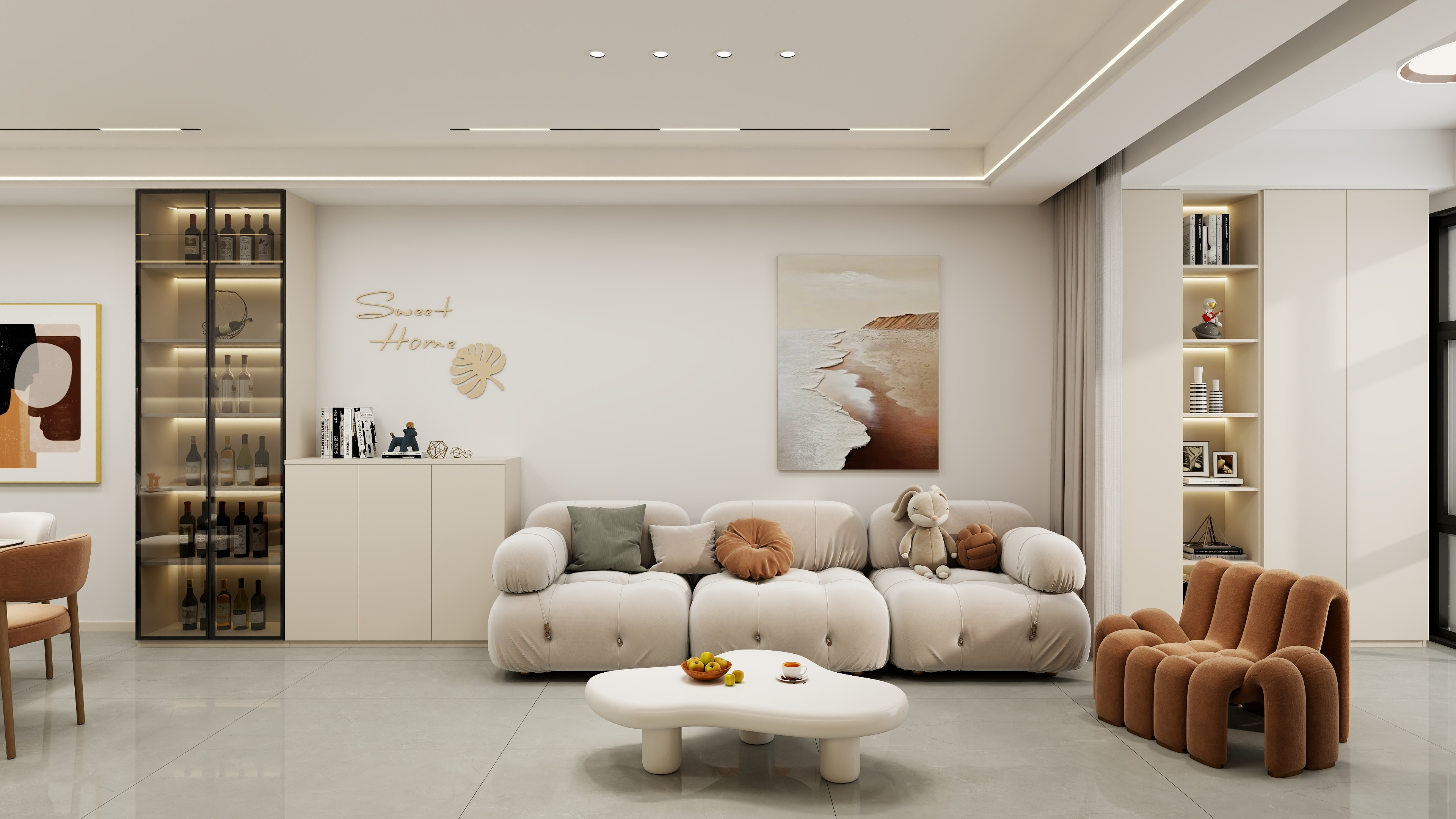 LS设计-刘闪-云浦100方（现代奶油）-装修设计方案