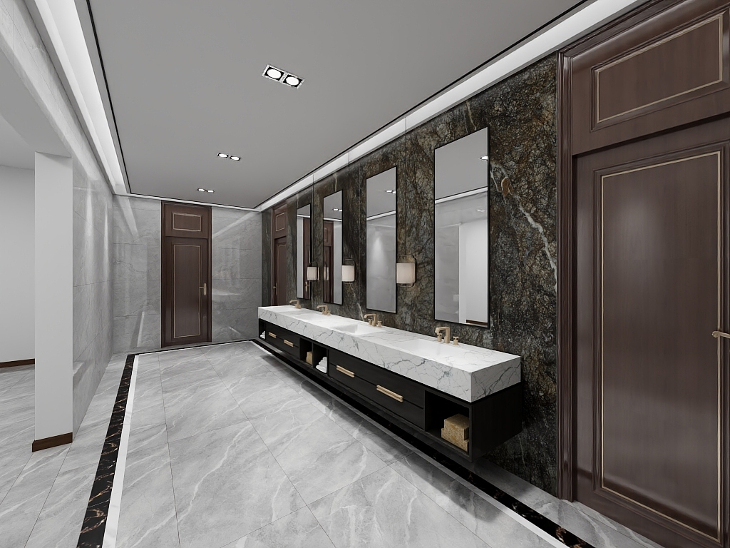 多杰白玛-联邦质检中心卫生间平面图-装修设计方案