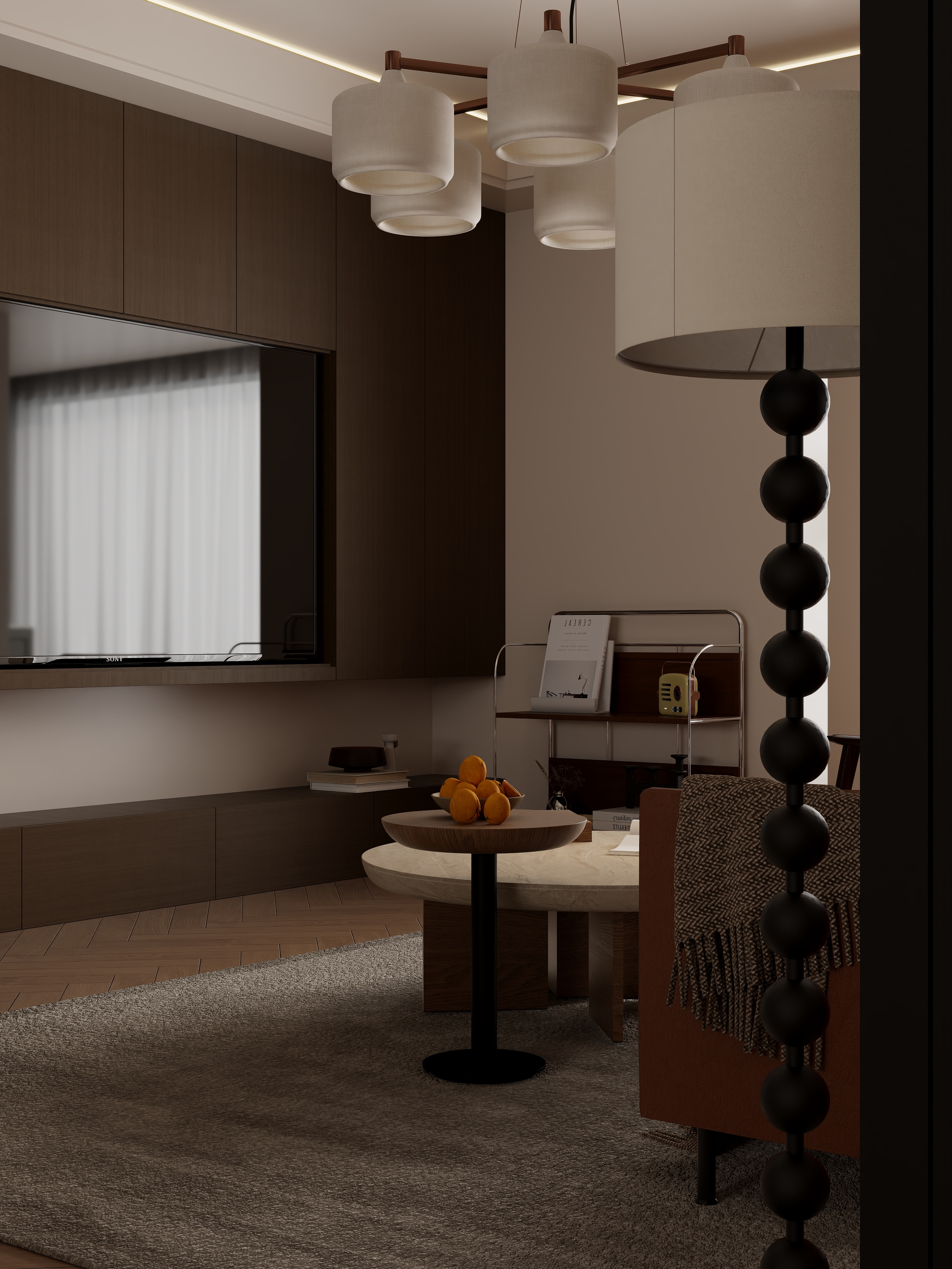 卫都装饰--中古复古胡桃-装修设计方案