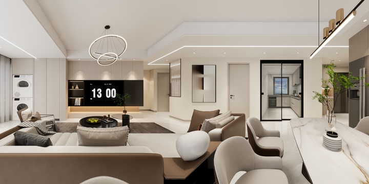 cc程珂-客餐厅现代风原版16k-装修设计方案